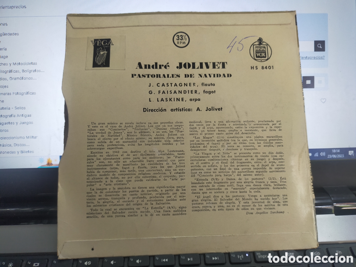 Discos de vinilo: Andre jolivet ep pastorales de navidad - Foto 2