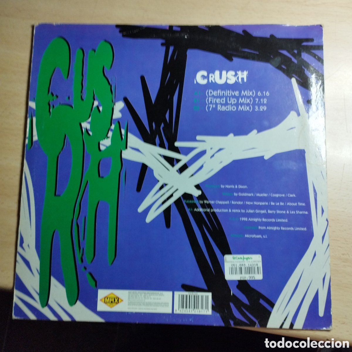 Discos de vinilo: Maxi Single 12&rdquo; Bianca 1998 Crush. 3 versiones. - Foto 2