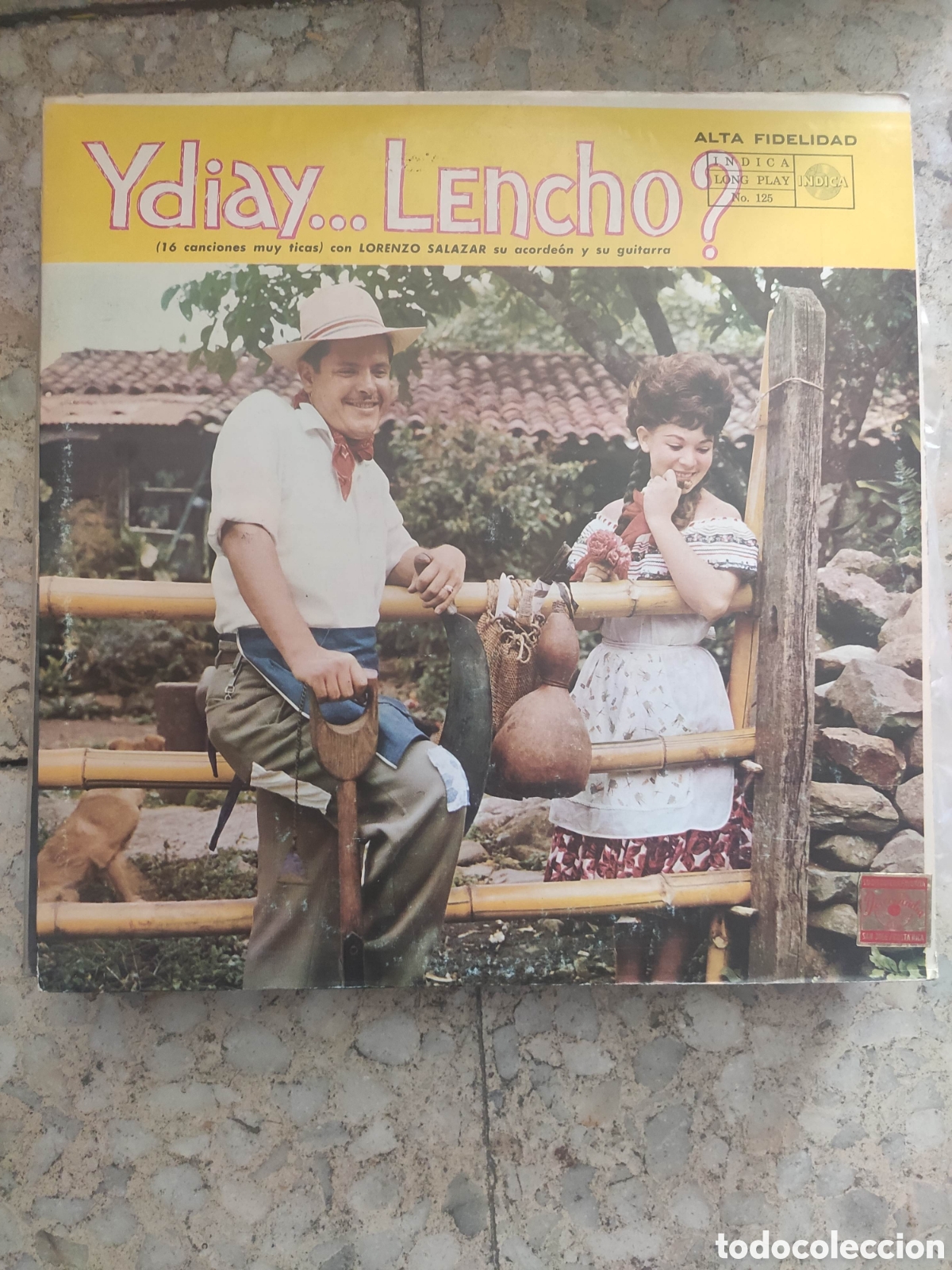 Disques de vinyle: LP LORENZO SALAZAR SU ACORDEON Y GUITARRA. YDIAY .... LENCHO . COSTA RICA