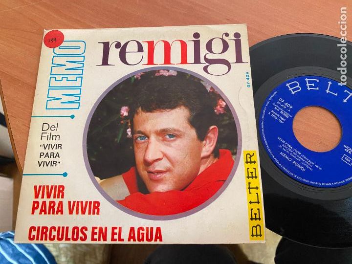 Disques de vinyle: MEMO REMIGI (VIVIR PARA VIVIR) SINGLE ESPA&Ntilde;A 1967 (EPI25)