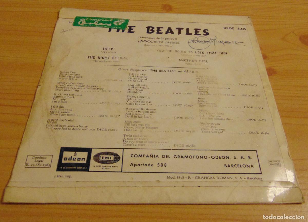 Discos de vinilo: The Beatles &ndash; Help! + 3 - EP 1965 - Foto 2