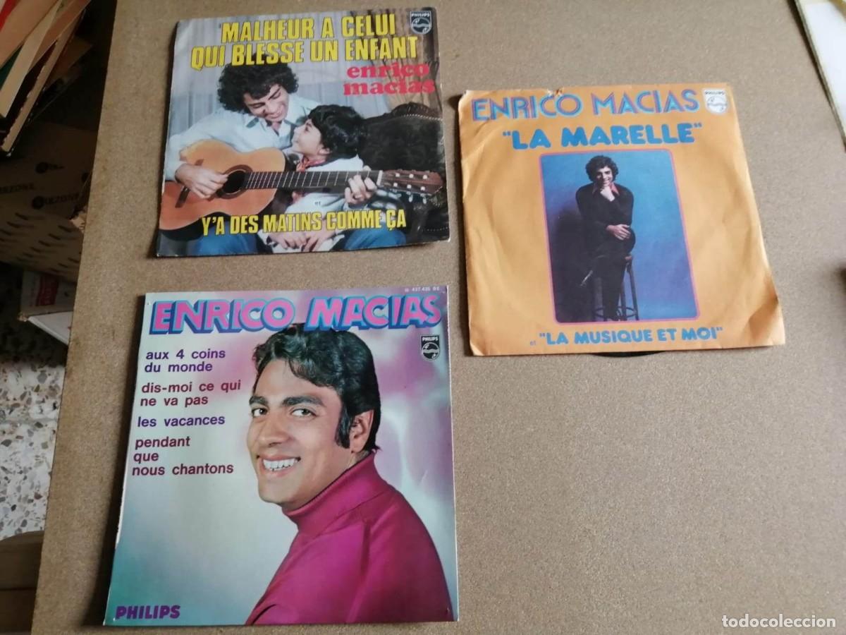Discos de vinilo: TRES DISCOS SINGLE ENRICO MACIAS. - Foto 1