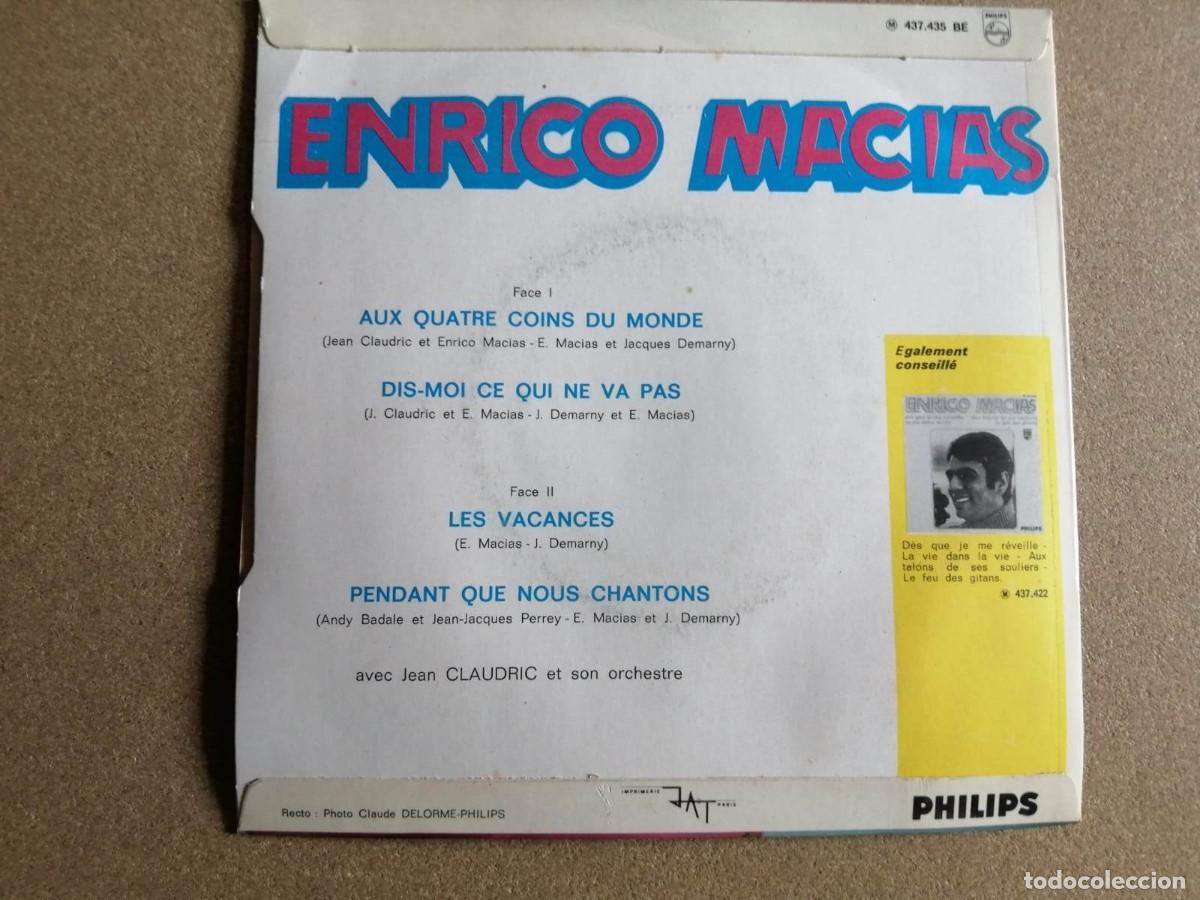 Discos de vinilo: TRES DISCOS SINGLE ENRICO MACIAS. - Foto 2