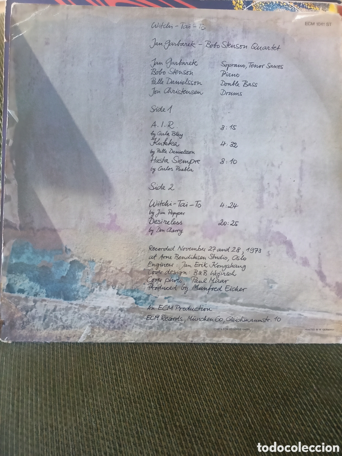 Discos de vinilo: Jan Garbarek Witchi Tai To - Foto 2