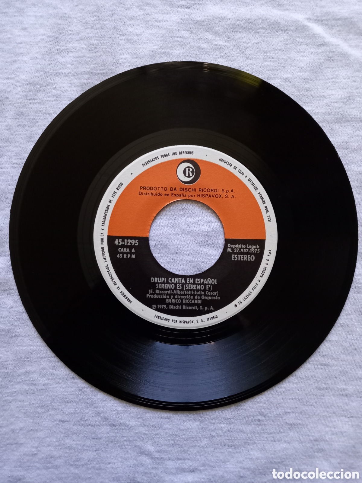 Discos de vinilo: DRUPI &rdquo;SERENO ES + DUE&rdquo; SINGLE 1975 - Foto 3