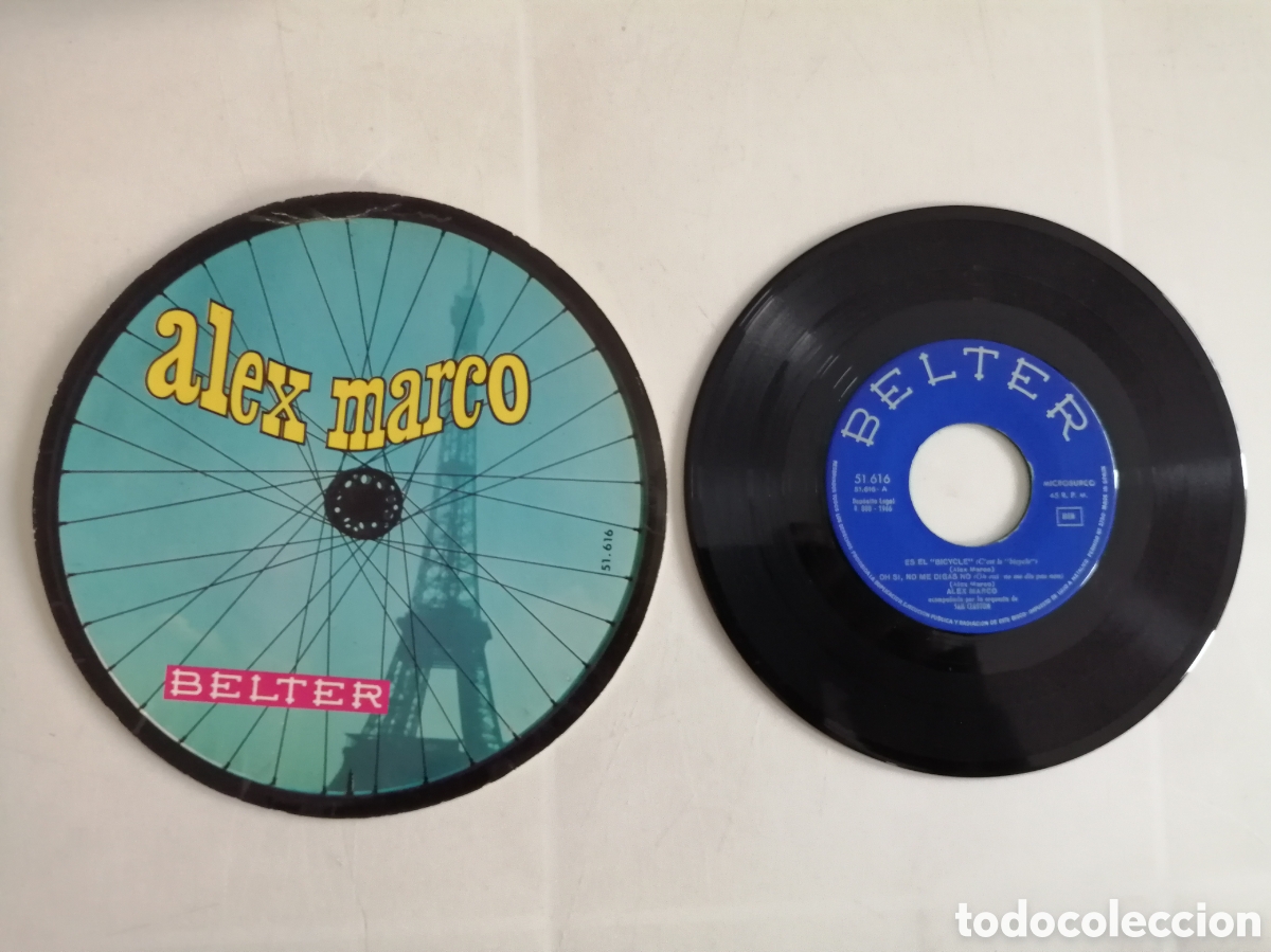 Discos de vinilo: Alex Marco El Bicycle. Single - Foto 3