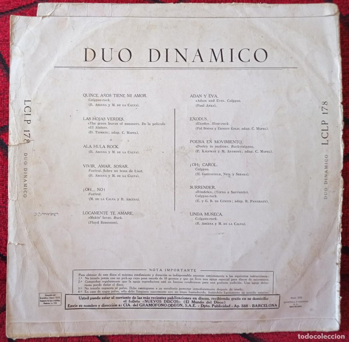 Discos de vinilo: DUO DUNAMICO *** VINILO LP ORIGINAL 1961 - Foto 2