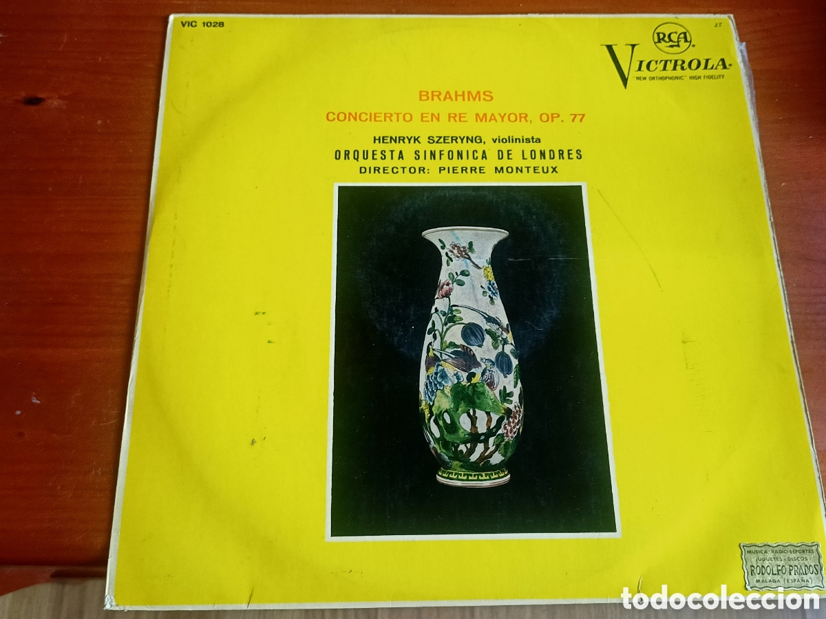 Discos de vinilo: Brahms Conciertos en re mayor opus 77 - Foto 1