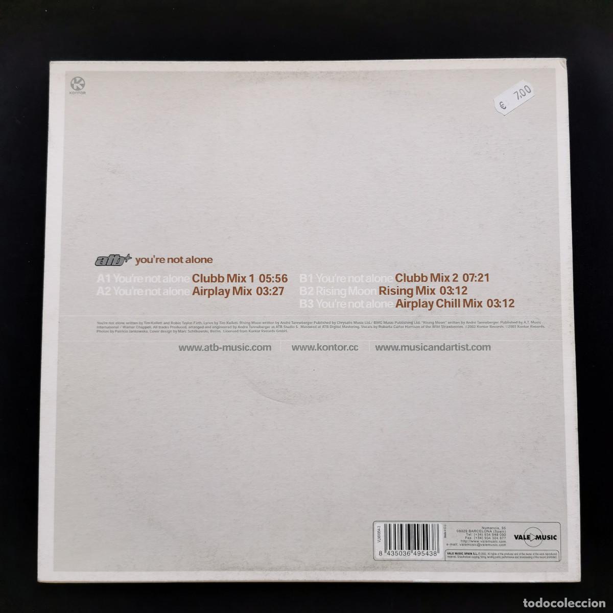 Discos de vinilo: ATB &ndash; Youre Not Alone - - Foto 2