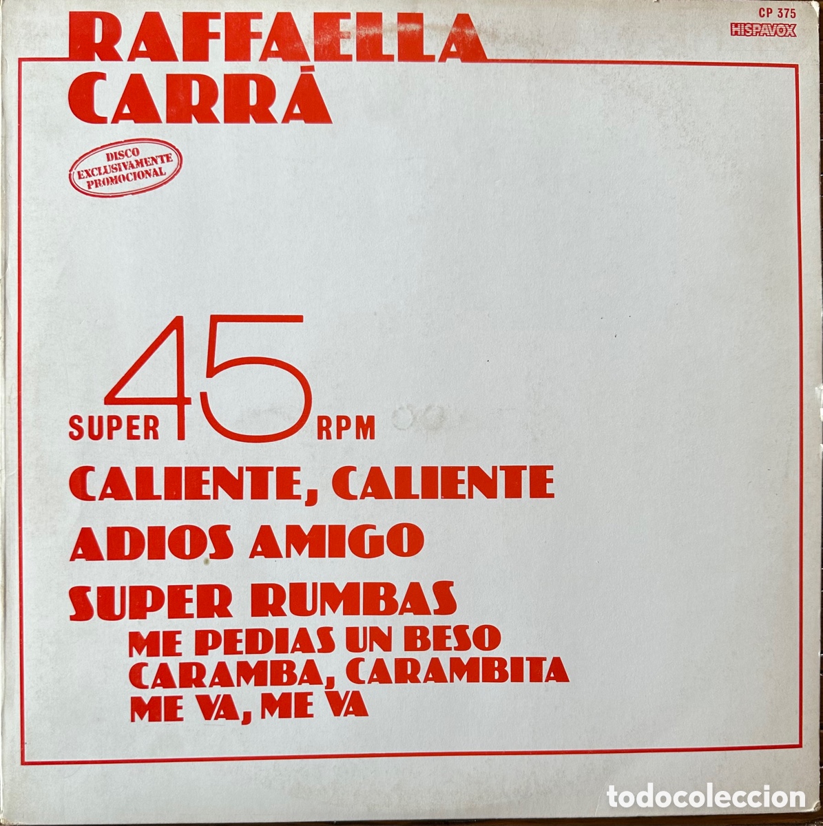 Discos de vinilo: RAFFAELLA CARRA. PROMO - Foto 1