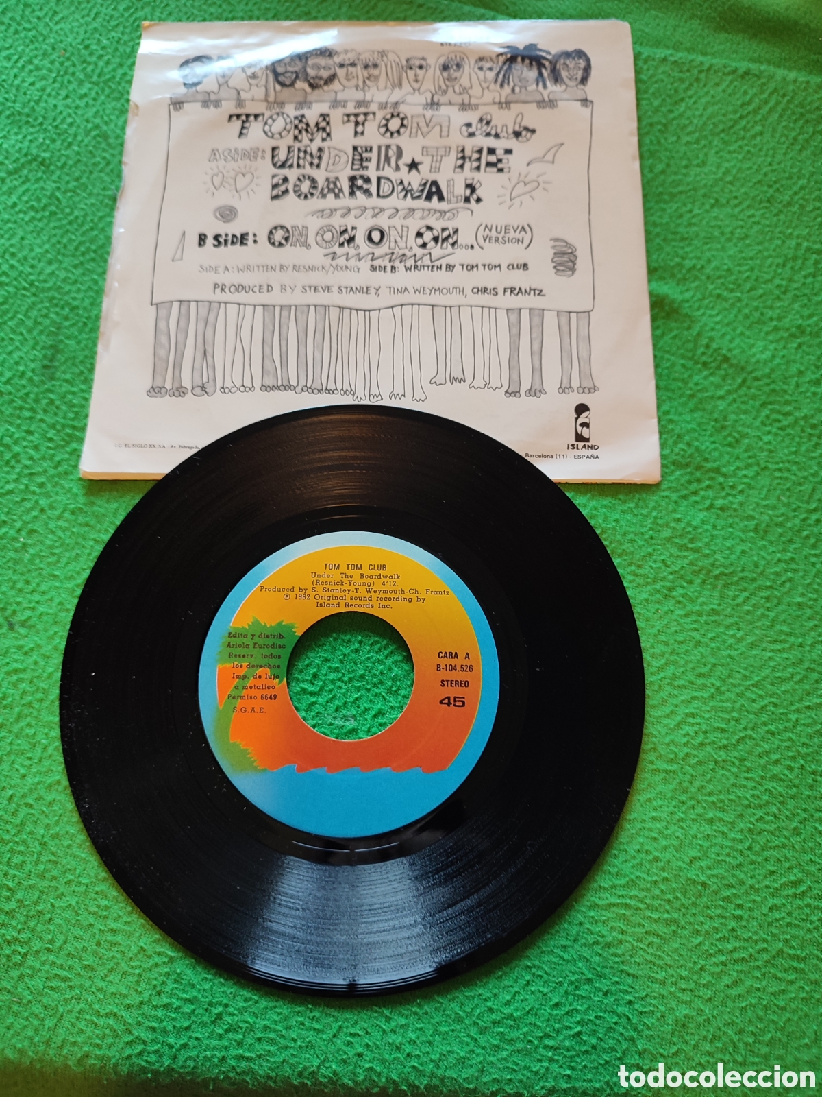 Discos de vinilo: Tom Tom Club - Under the boardwalk - Foto 2