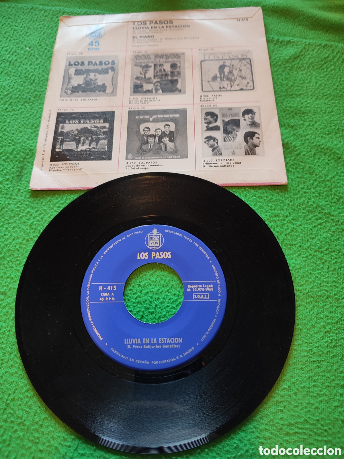 Discos de vinilo: Los Pasos - Lluvia en la estaci&oacute;n - Foto 2