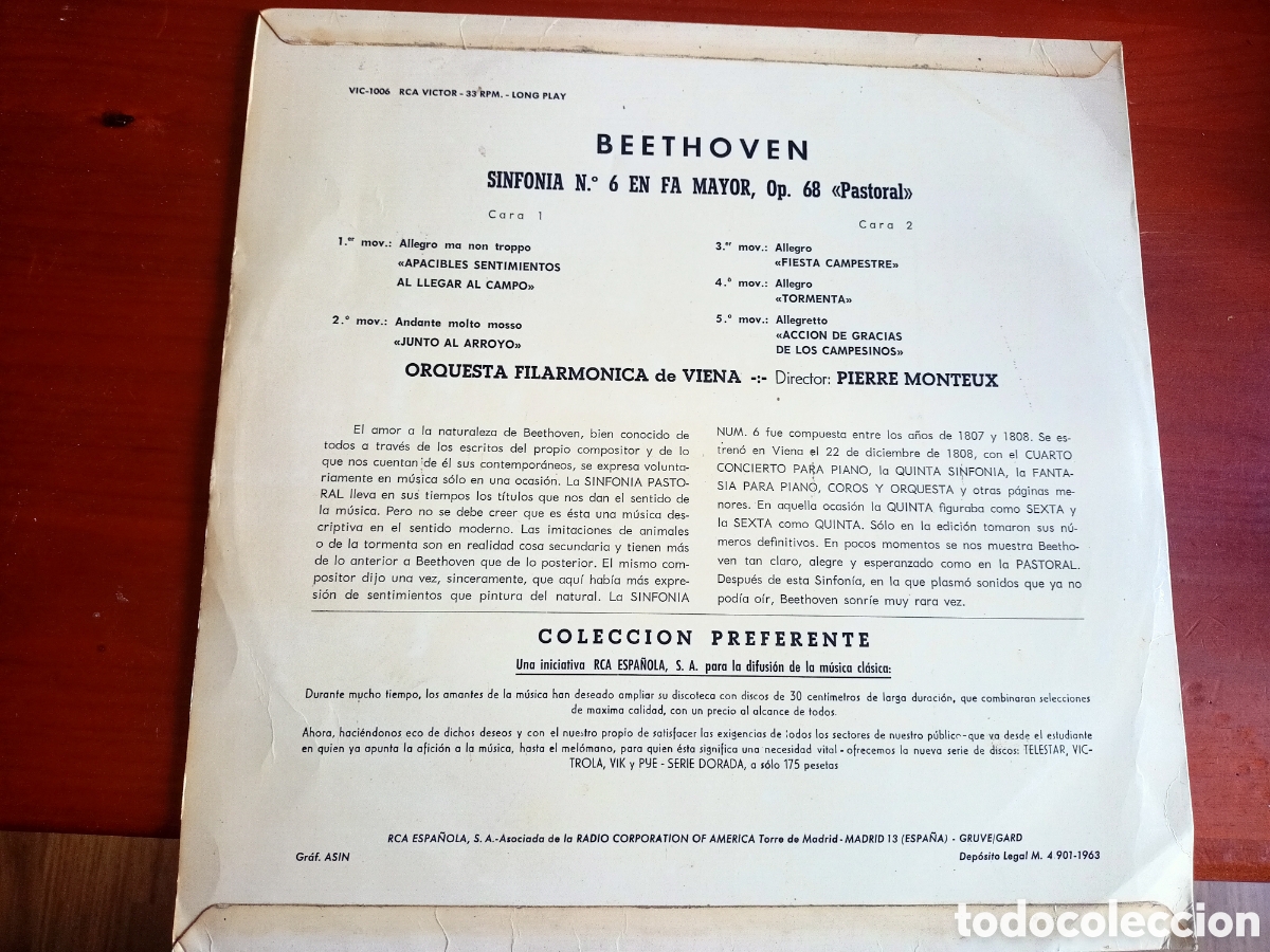 Discos de vinilo: Beethoven Pastoral - Foto 2