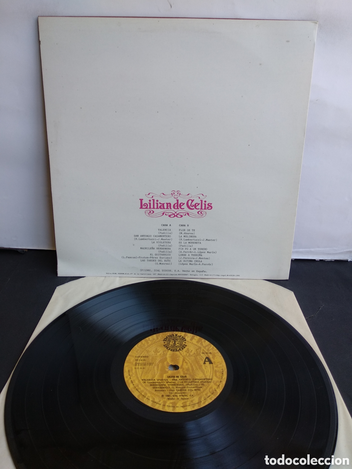 Discos de vinilo: LILIAN DE CELIS, SPAIN, DOBLON, 1981, J.5 - Foto 2