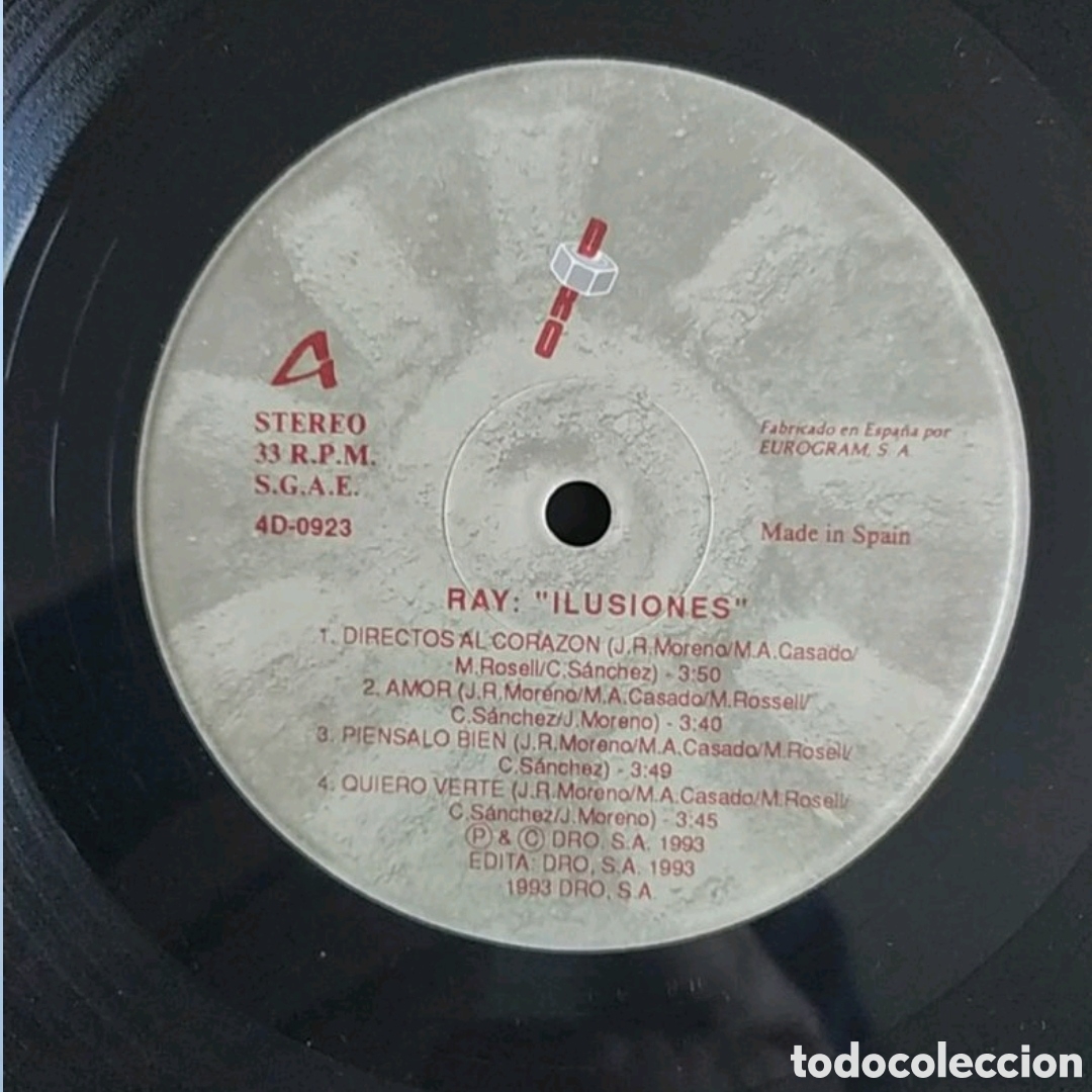 Discos de vinilo: Lp Ray. Ilusiones..... - Foto 3