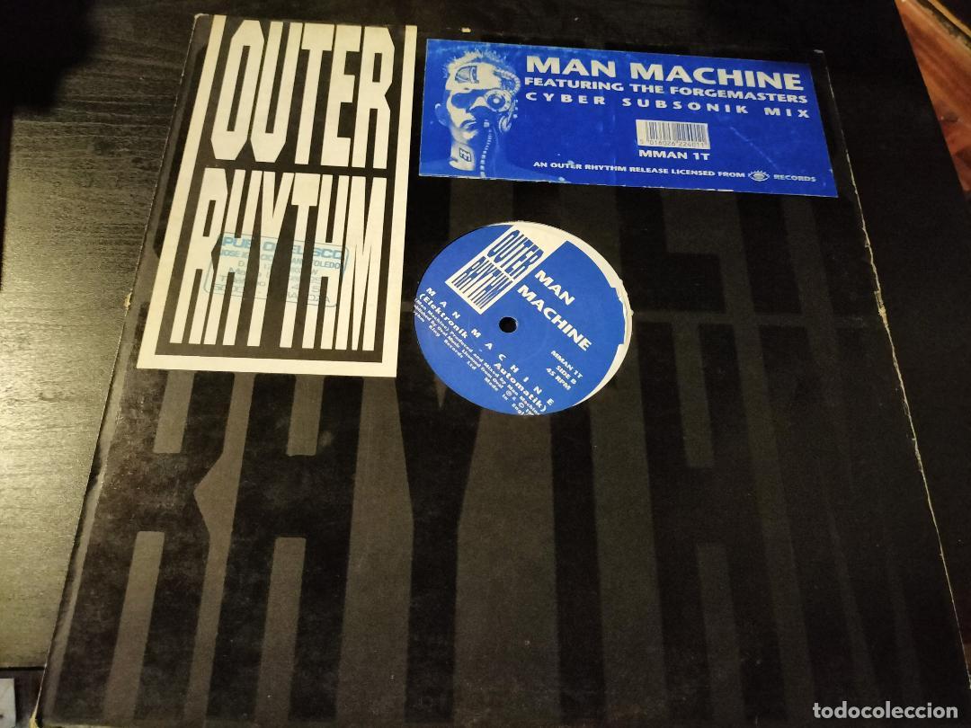 Discos de vinilo: MAN MACHINE feat FORGEMASTERS - MAN MACHINE 12&rdquo; MAXI UK OUTER RHUTHM 1989 TECHNO BLEEP - Foto 1