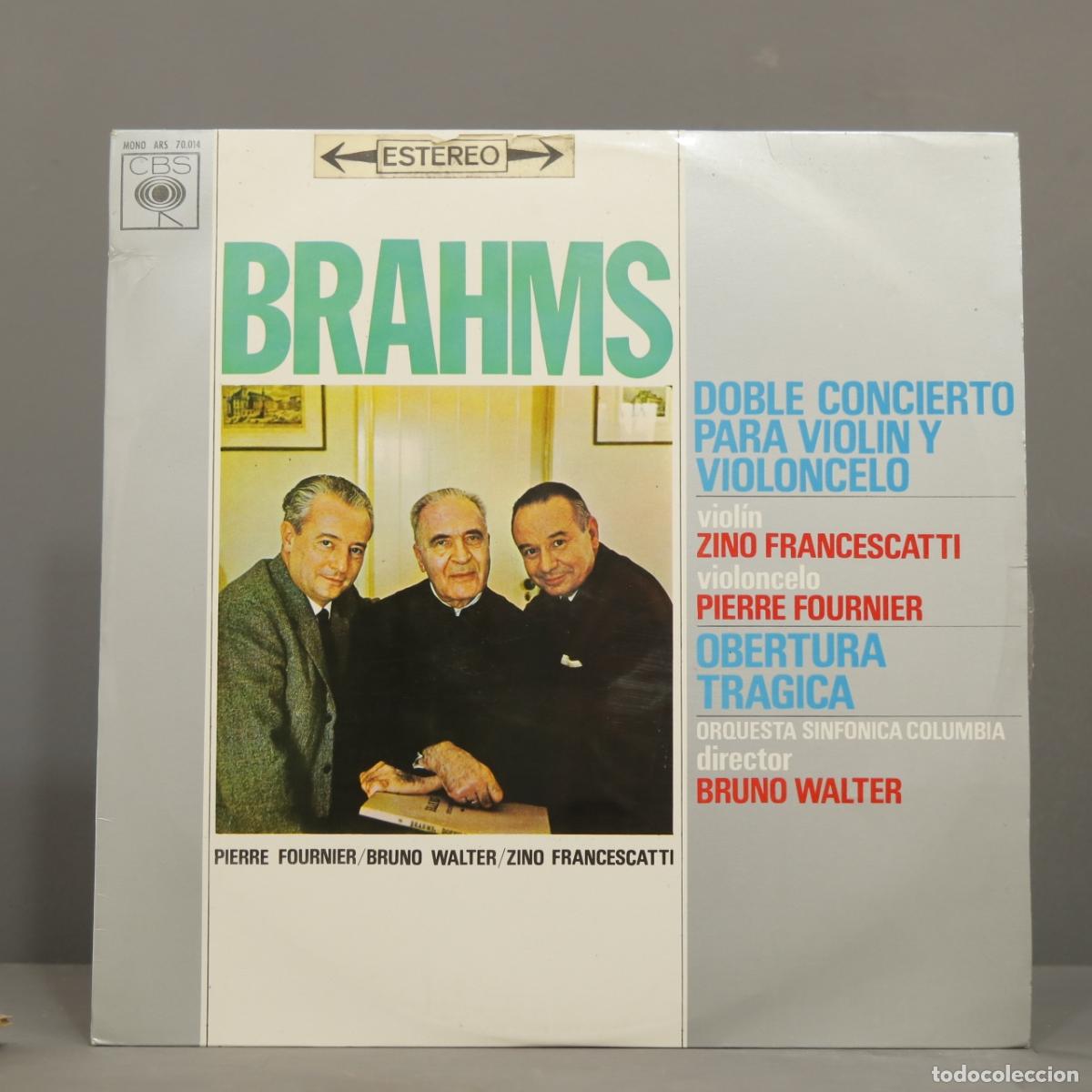 Discos de vinilo: LP. BRAHMS. DOBLE CONCIERTO PARA VIOLIN Y VIOLONCELO. WALTER - Foto 1