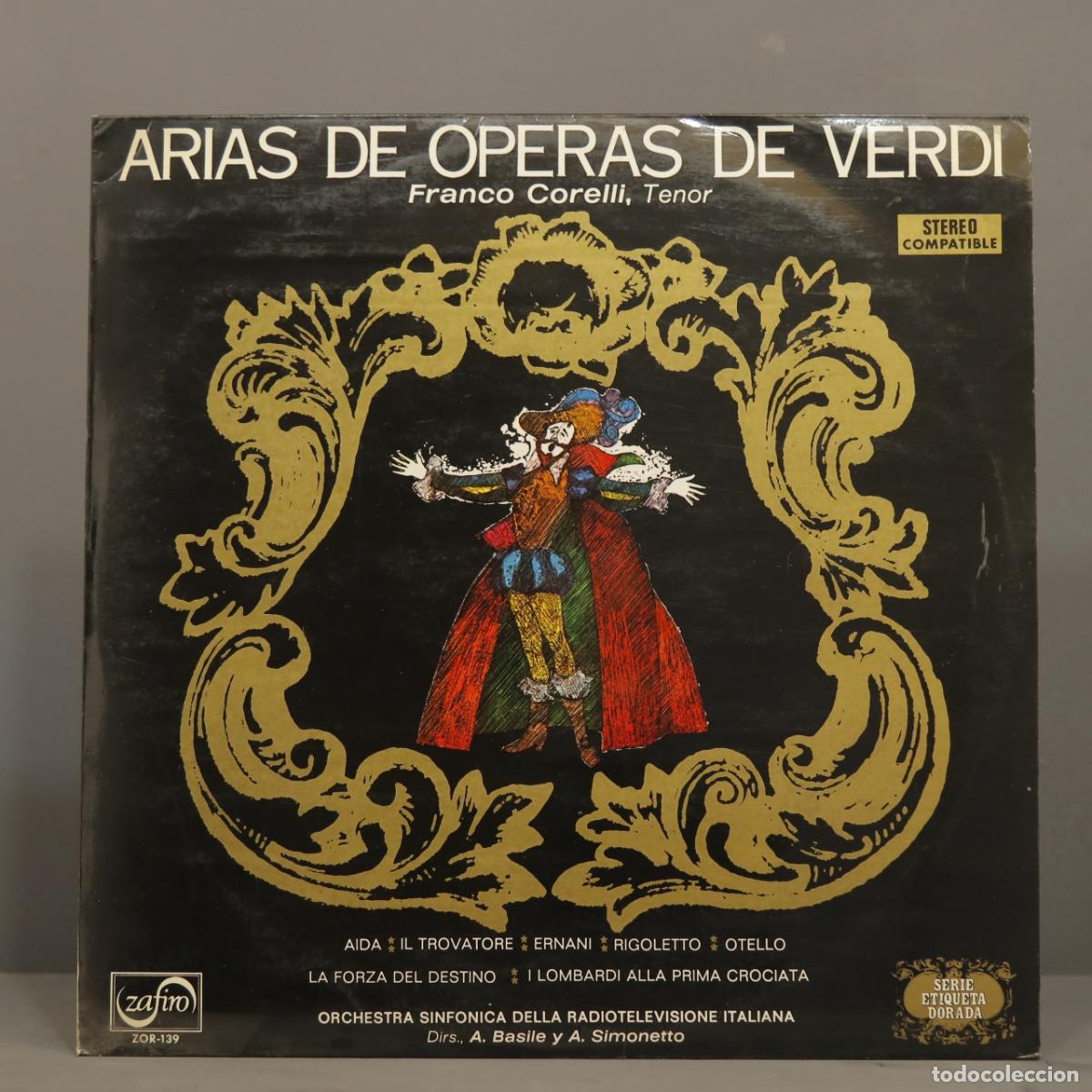 Discos de vinilo: LP. Arias De Operas De Verdi. CORELLI - Foto 1