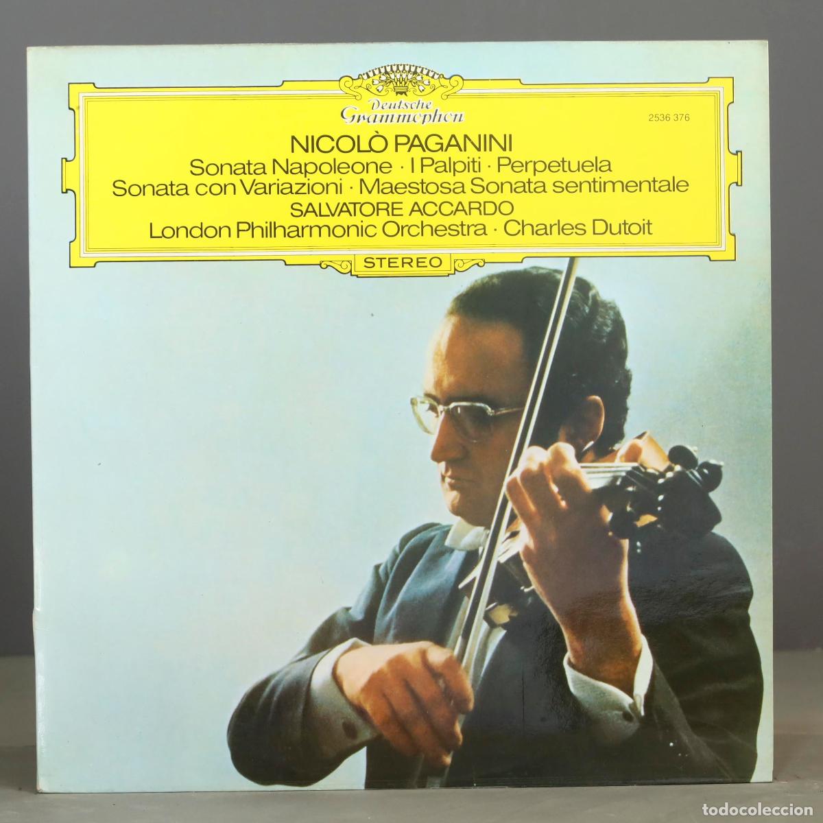 Discos de vinilo: LP. Sonata Napoleone / I Palpiti / Sonata Con Variazioni / Maestosa Sonata Sentimentale. PAGANINI