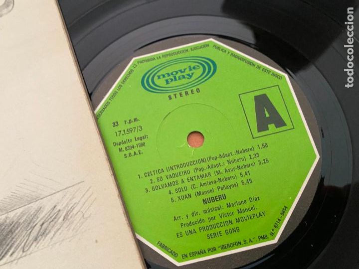 Discos de vinilo: NUBERU LP ESPA&Ntilde;A 1980 (B-39) - Foto 2