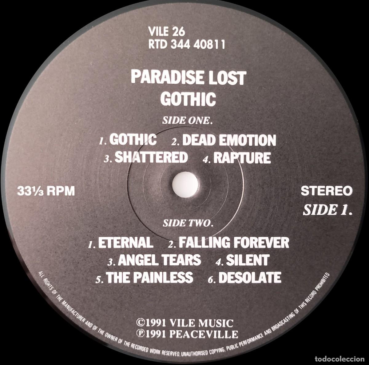 Discos de vinilo: LP PARADISE LOST - GOTHIC - Foto 4