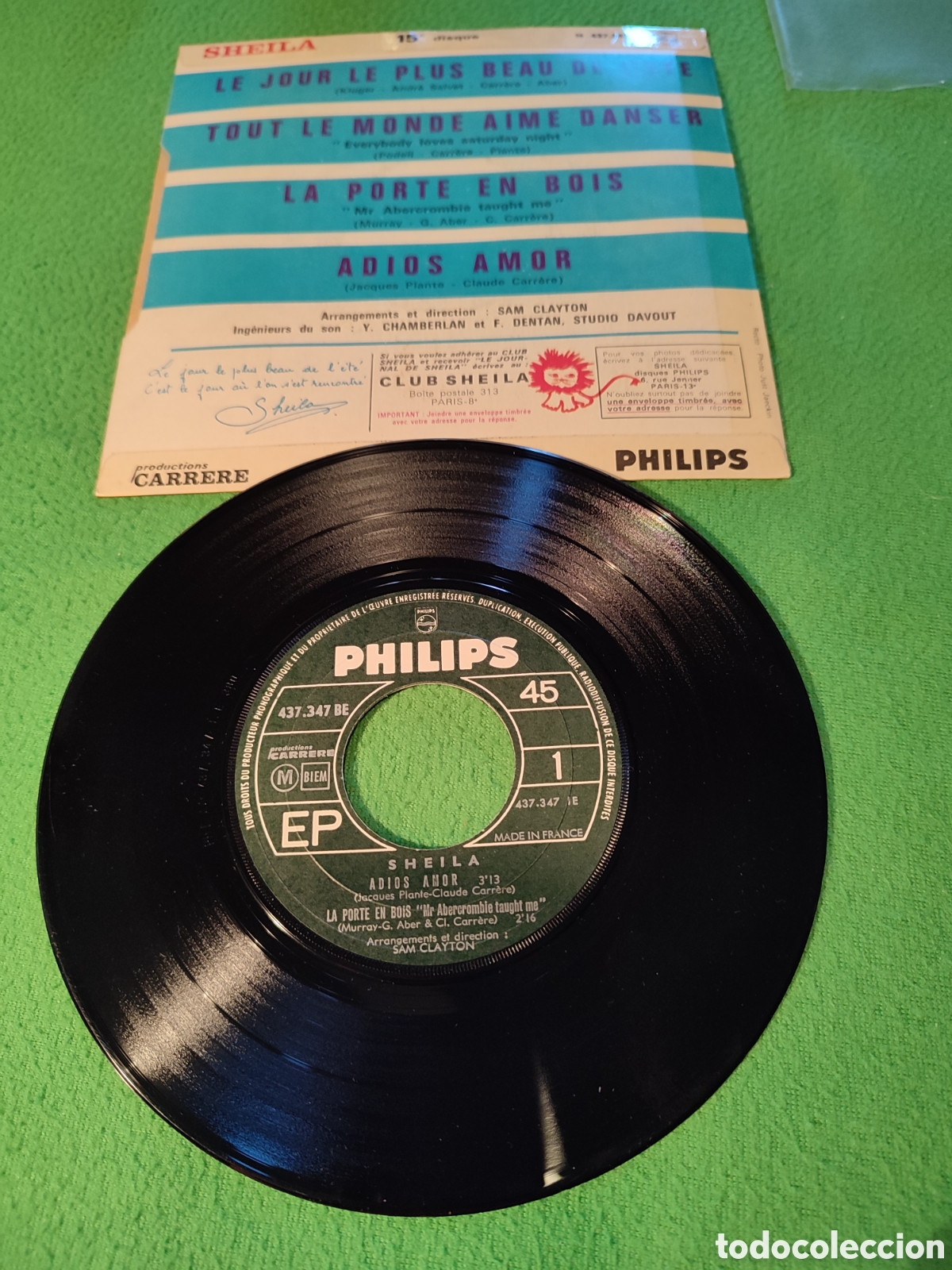 Discos de vinilo: Sheila - Adi&oacute;s amor + 3 - Foto 2