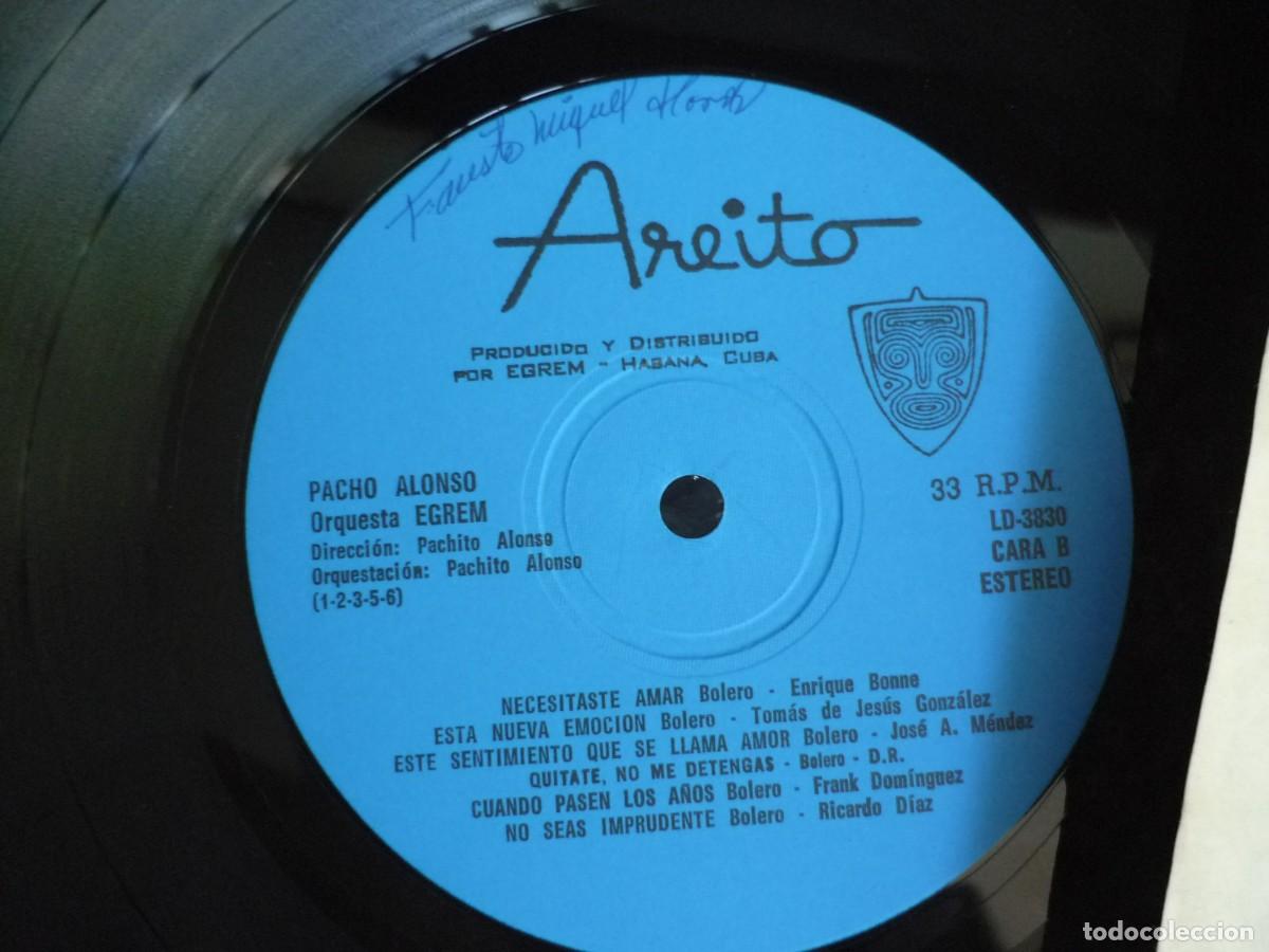 Discos de vinilo: LP vinilo Pacho Alonso 12 &Eacute;xitos rom&aacute;nticos Cuba 1979 - Foto 4