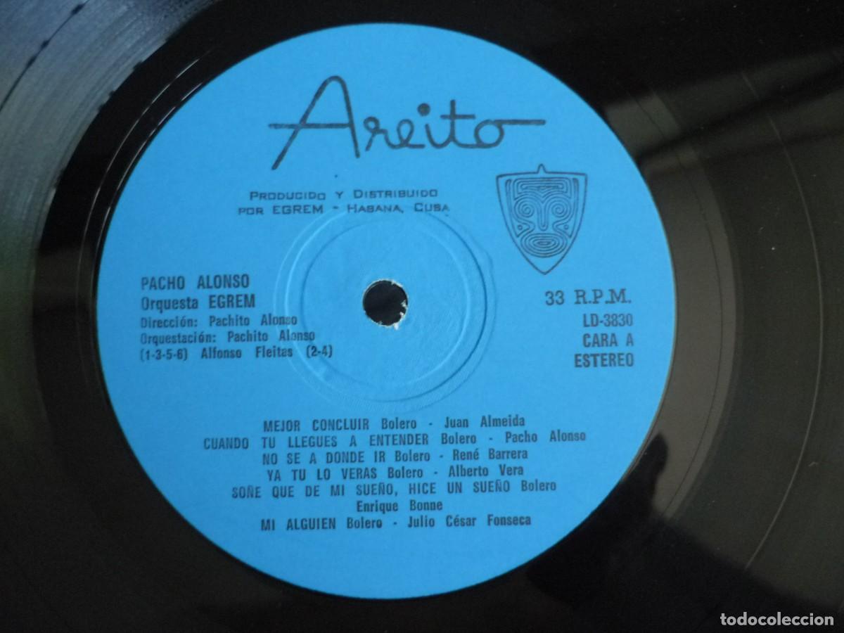 Discos de vinilo: LP vinilo Pacho Alonso 12 &Eacute;xitos rom&aacute;nticos Cuba 1979 - Foto 5