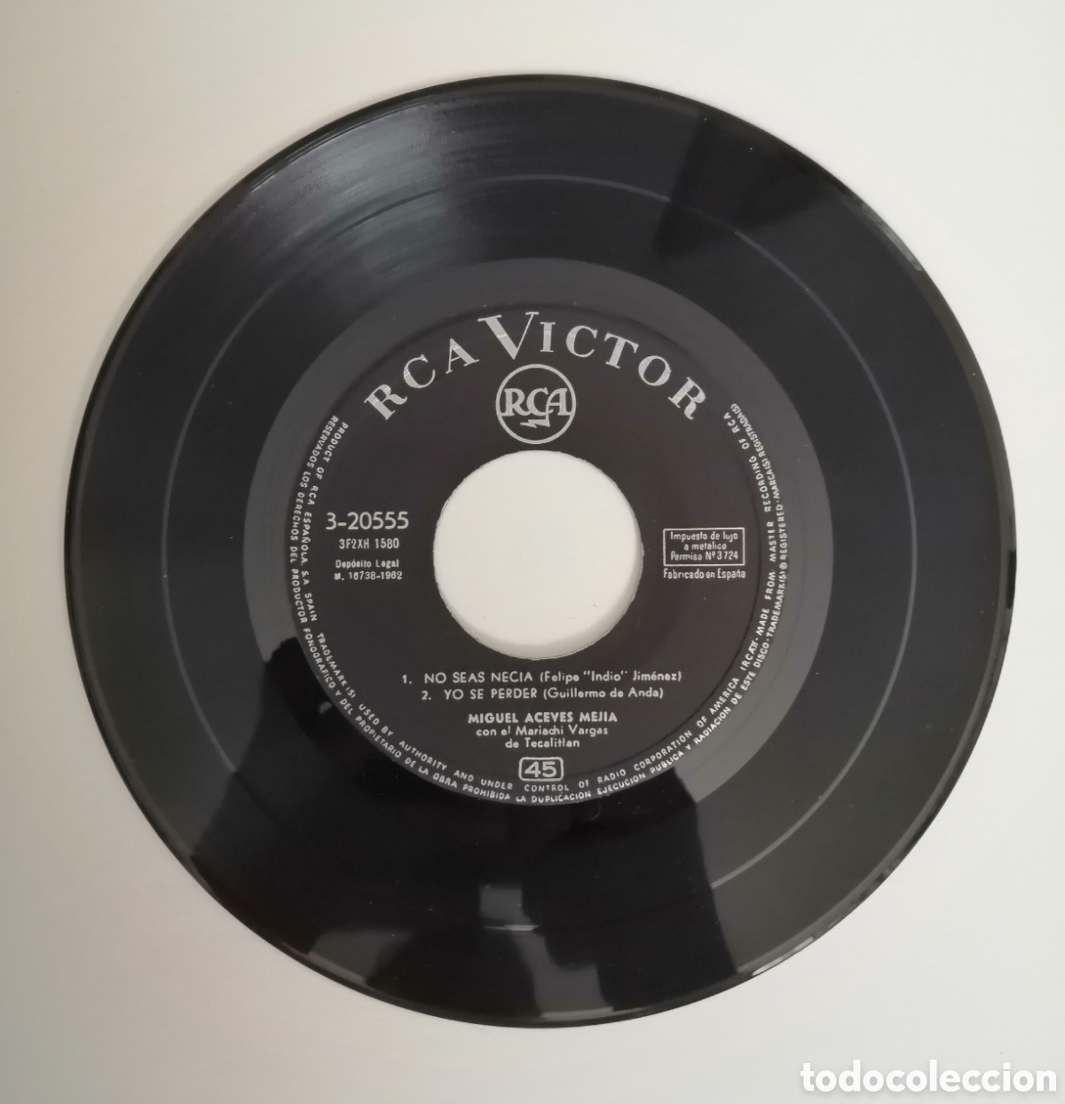 Discos de vinilo: Miguel Aceves Mej&iacute;a. Single - Foto 3