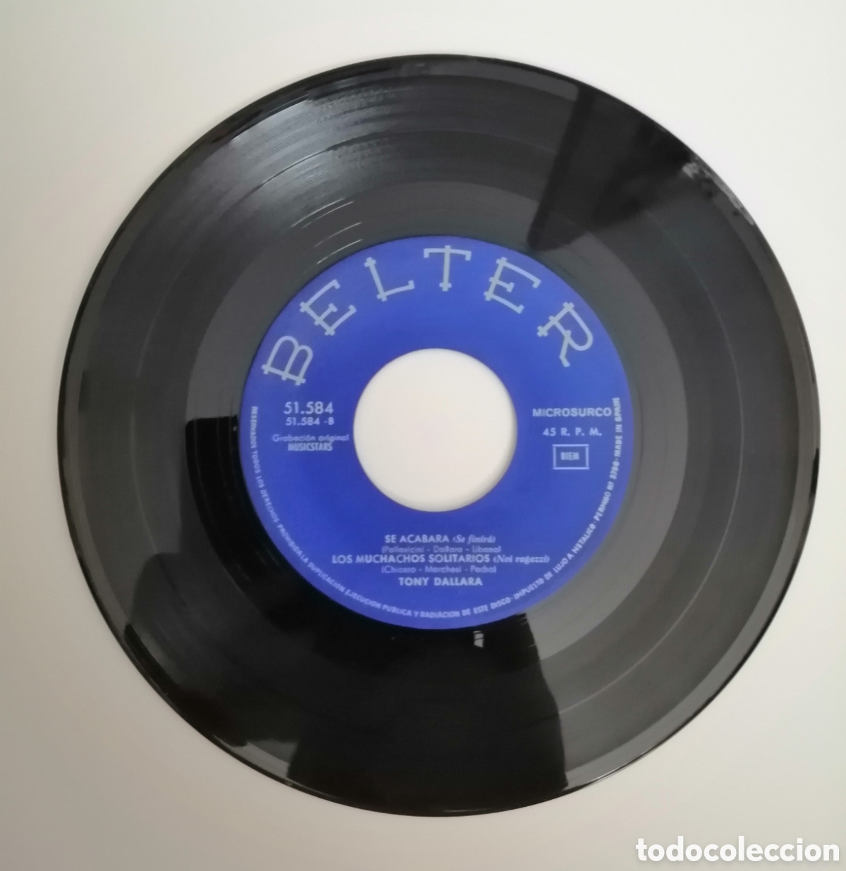 Discos de vinilo: Tony Dallara. Single &rdquo;Se llama Maria&rdquo; - Foto 4