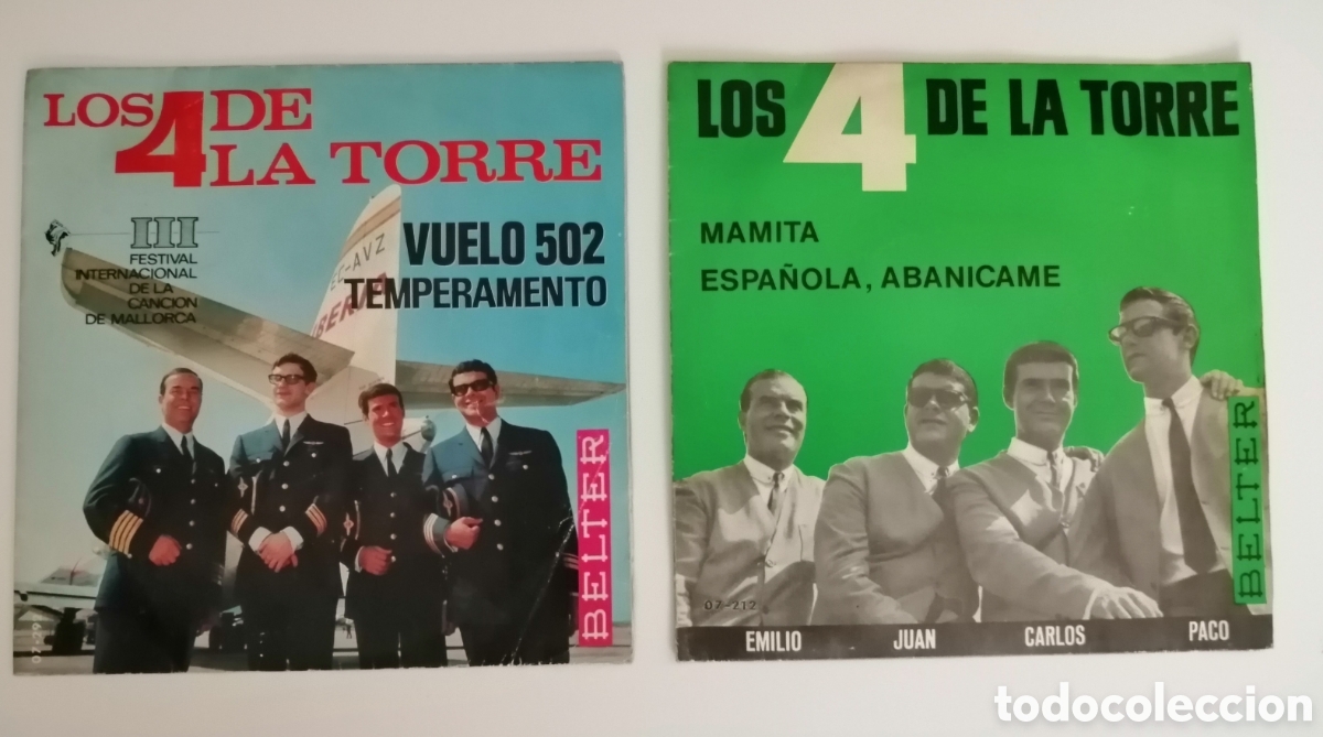 Discos de vinilo: Los 4 de la Torre. 2 singles - Foto 1