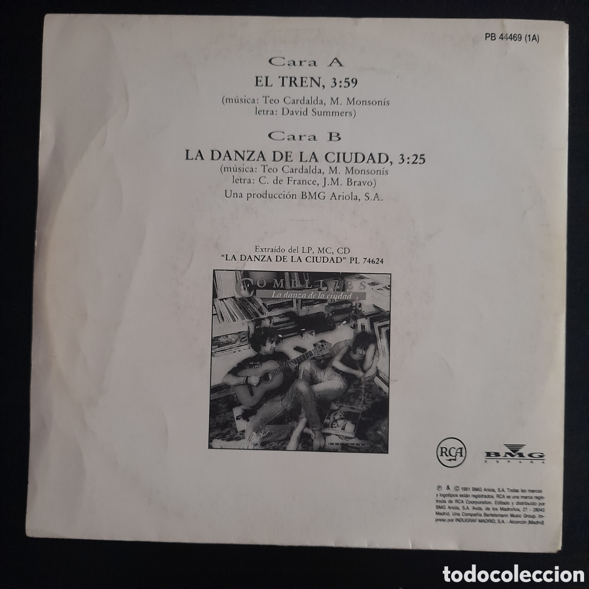 Discos de vinilo: C&oacute;mplices &ndash; El Tren. Vinilo, 7&rdquo;, Single 1991 - Foto 2