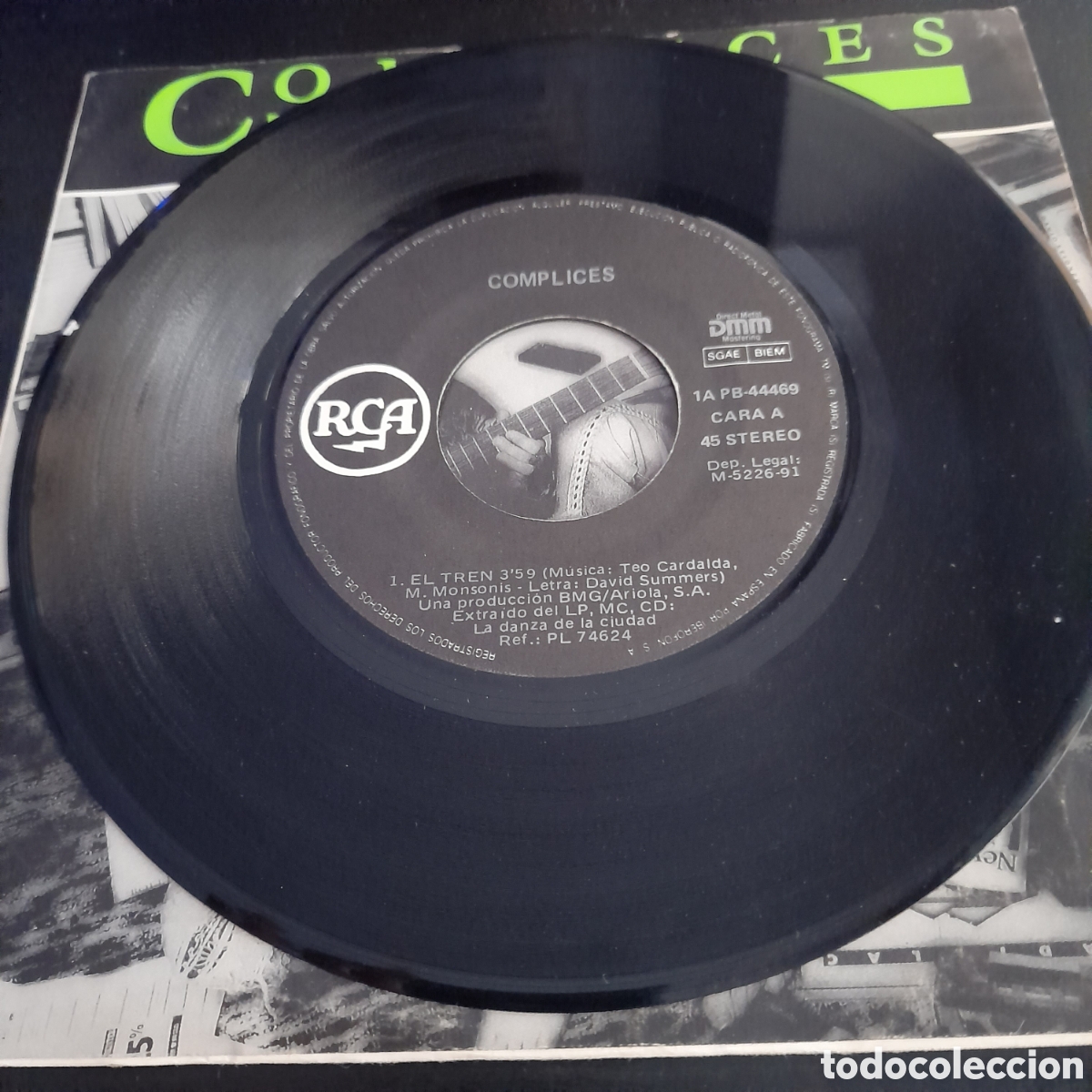 Discos de vinilo: C&oacute;mplices &ndash; El Tren. Vinilo, 7&rdquo;, Single 1991 - Foto 3