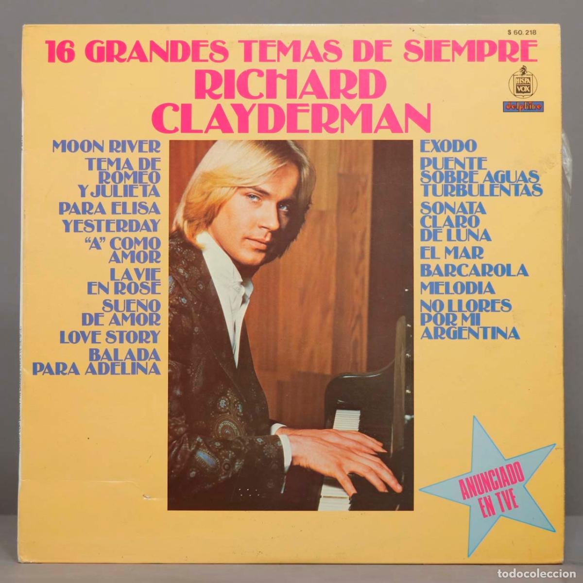Discos de vinilo: LP. 16 GRANDES TEMAS CLAYDERMAN - Foto 1