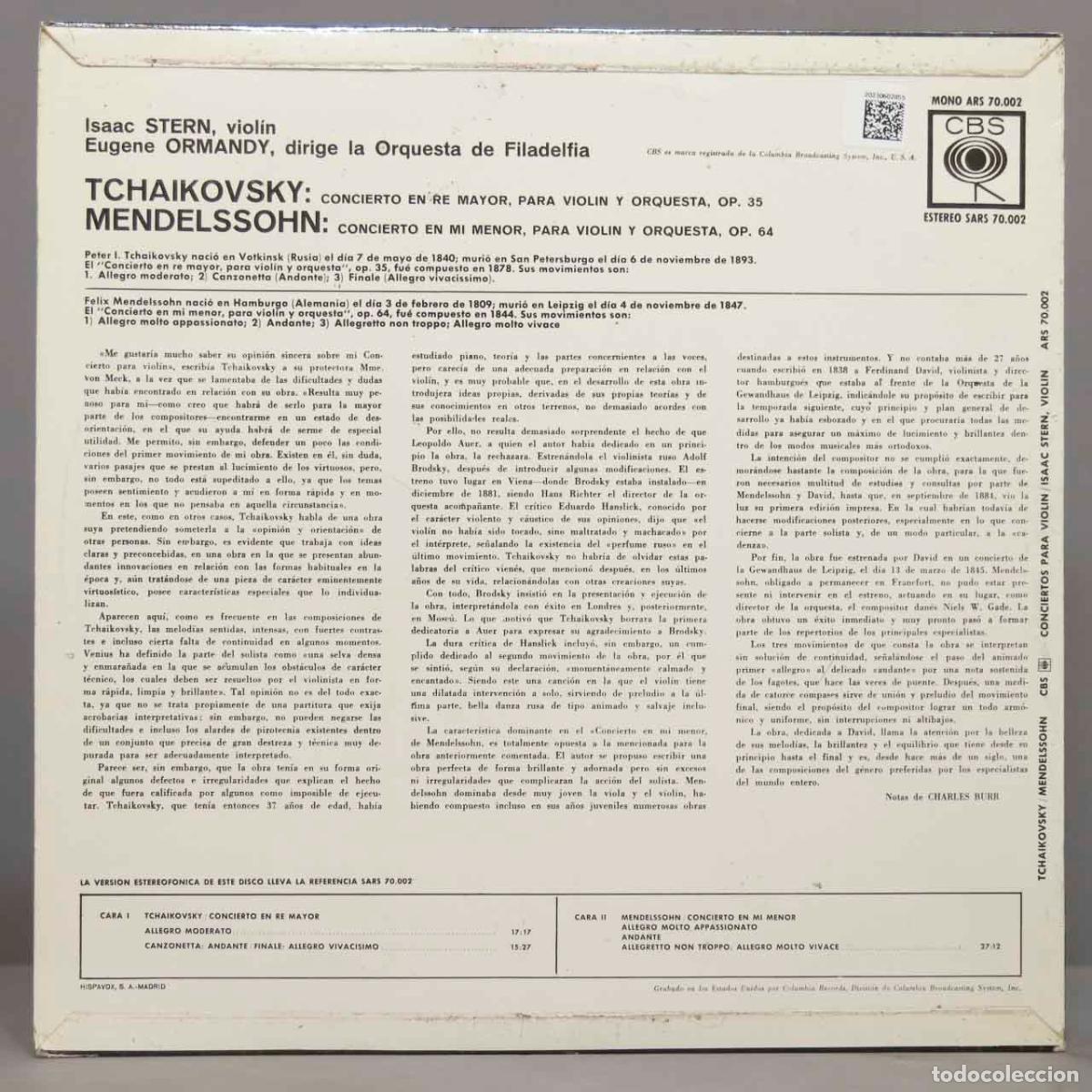 Discos de vinilo: LP. STERN. ORMANDY. MENSELSSOHN - Foto 2