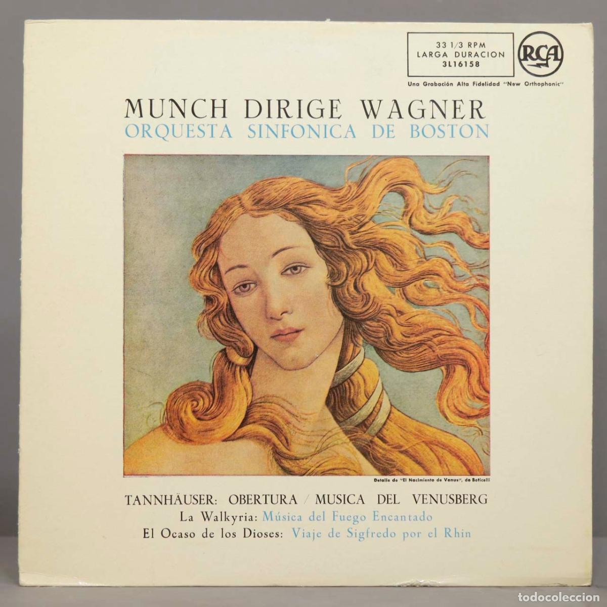 Vinyl records: LP. MUNCH DIRIGE A WAGNER. TANNHAUSER OBERTURA. MUSICA DEL VENUSBERG