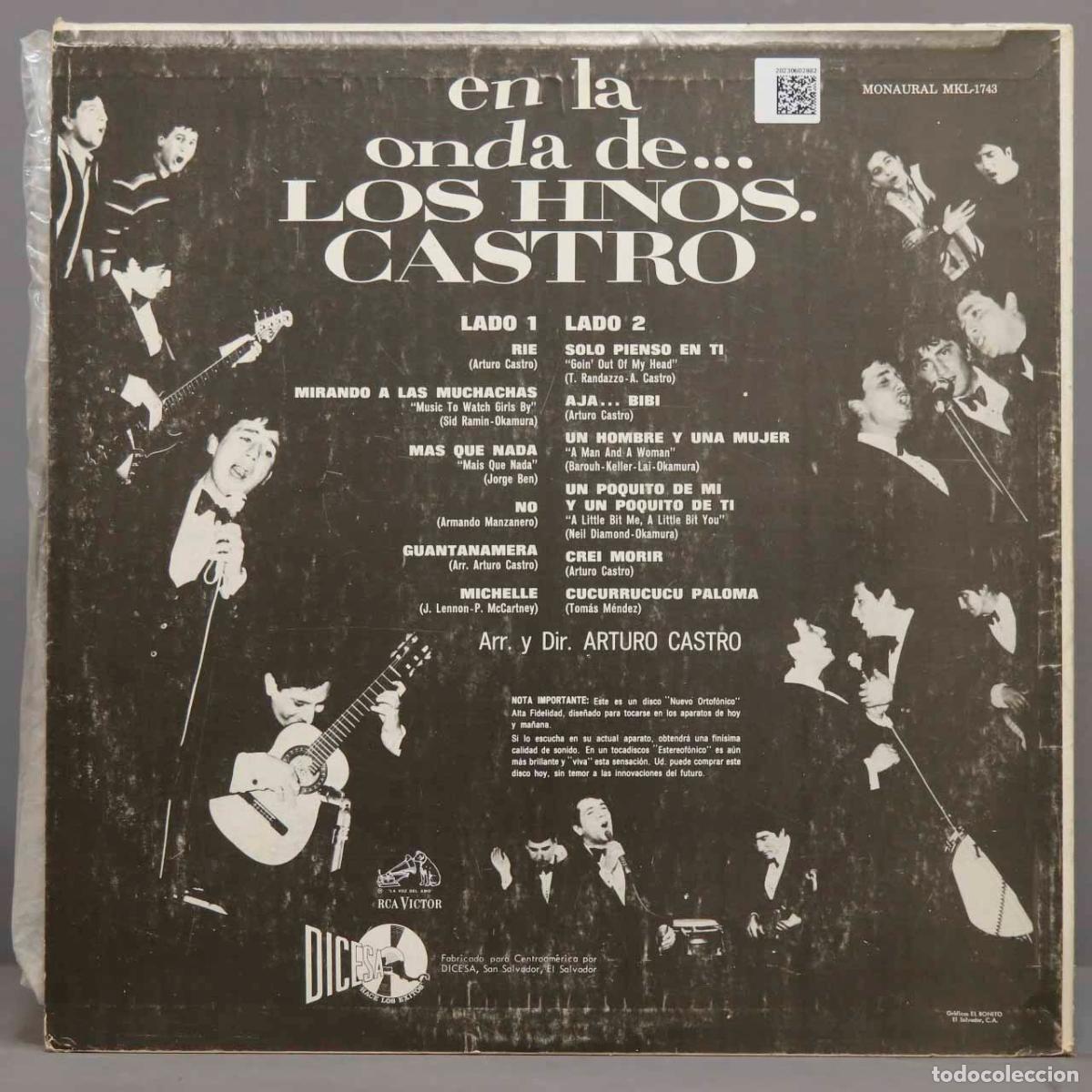 Discos de vinilo: LP. En La Onda De... Los Hnos. Castro - Foto 2