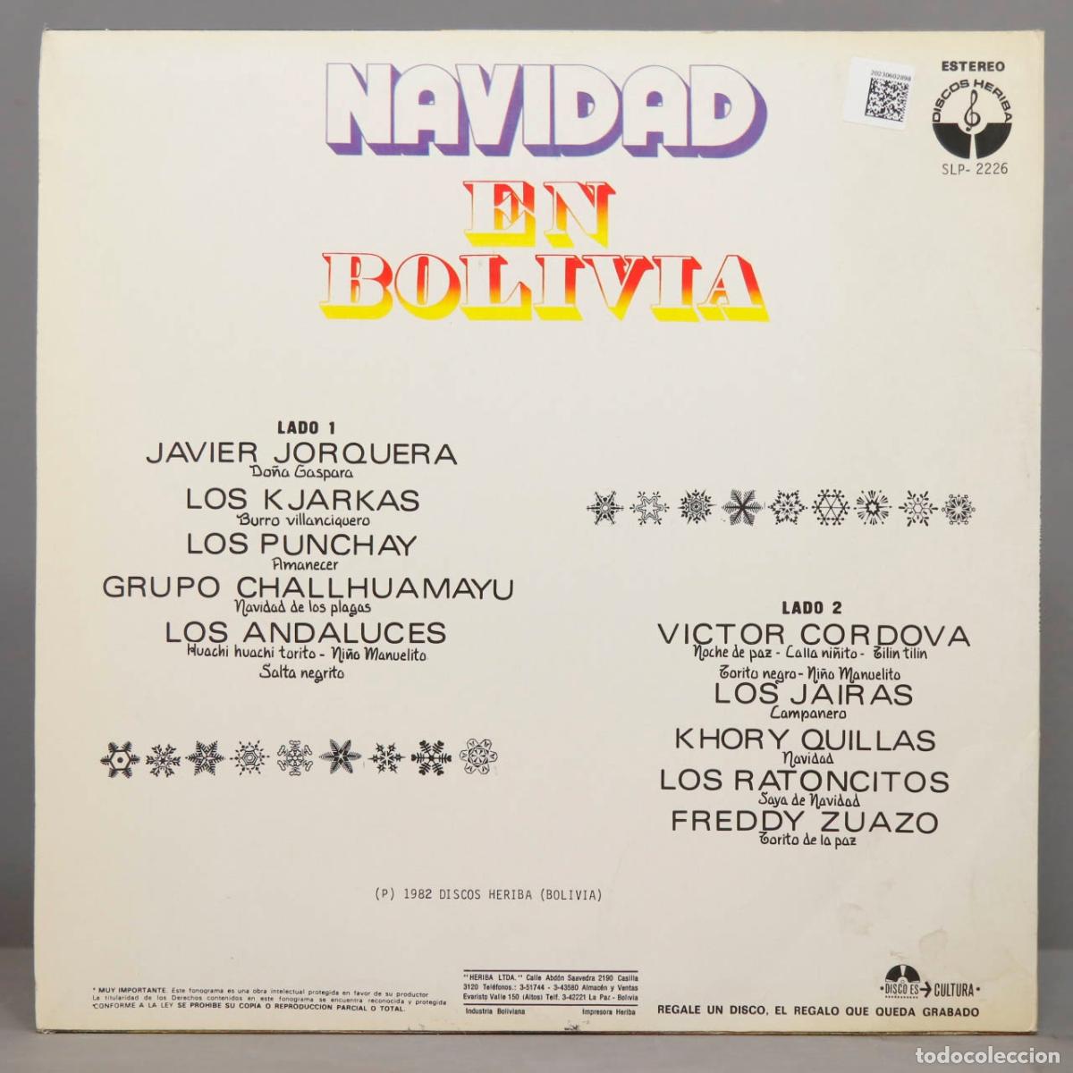 Discos de vinilo: LP. NAVIDAD EN BOLIVIA - Foto 2