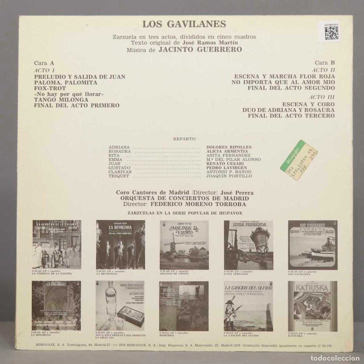 Discos de vinilo: LP. LOS GAVILANES. GUERRERO - Foto 2