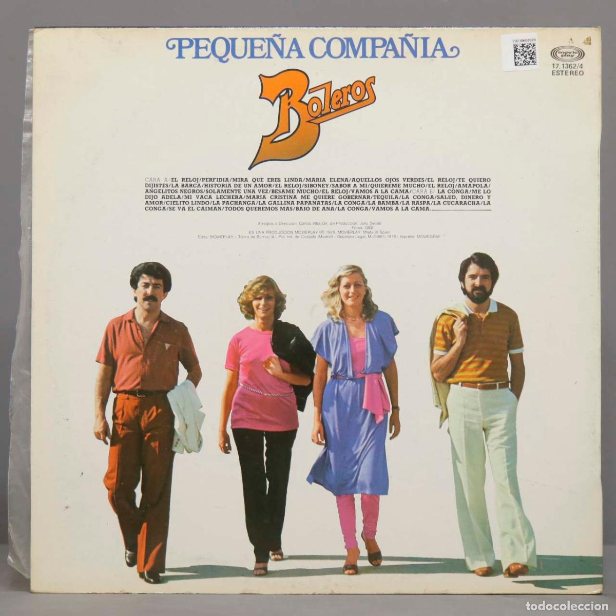 Discos de vinilo: LP. Peque&ntilde;a Compa&ntilde;ia &ndash; Boleros - Foto 2