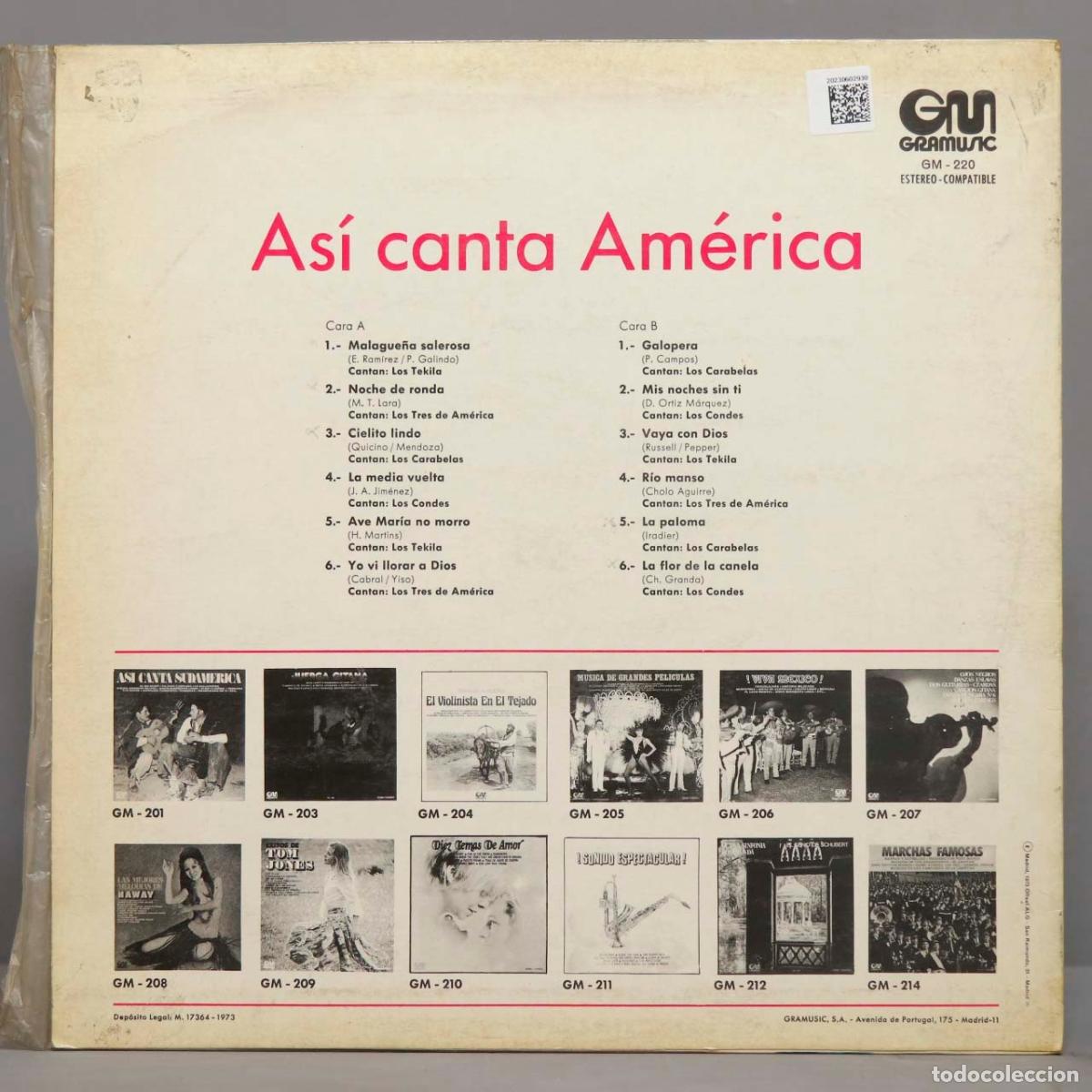Discos de vinilo: LP. ASI CANTA AMERICA - Foto 2