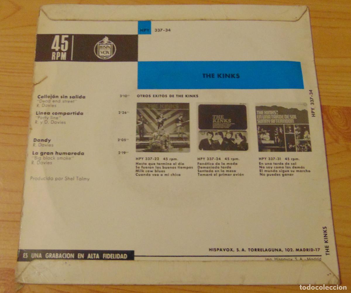 Discos de vinilo: The Kinks &ndash; Callejon Sin Salida - EP 1966 - Foto 2