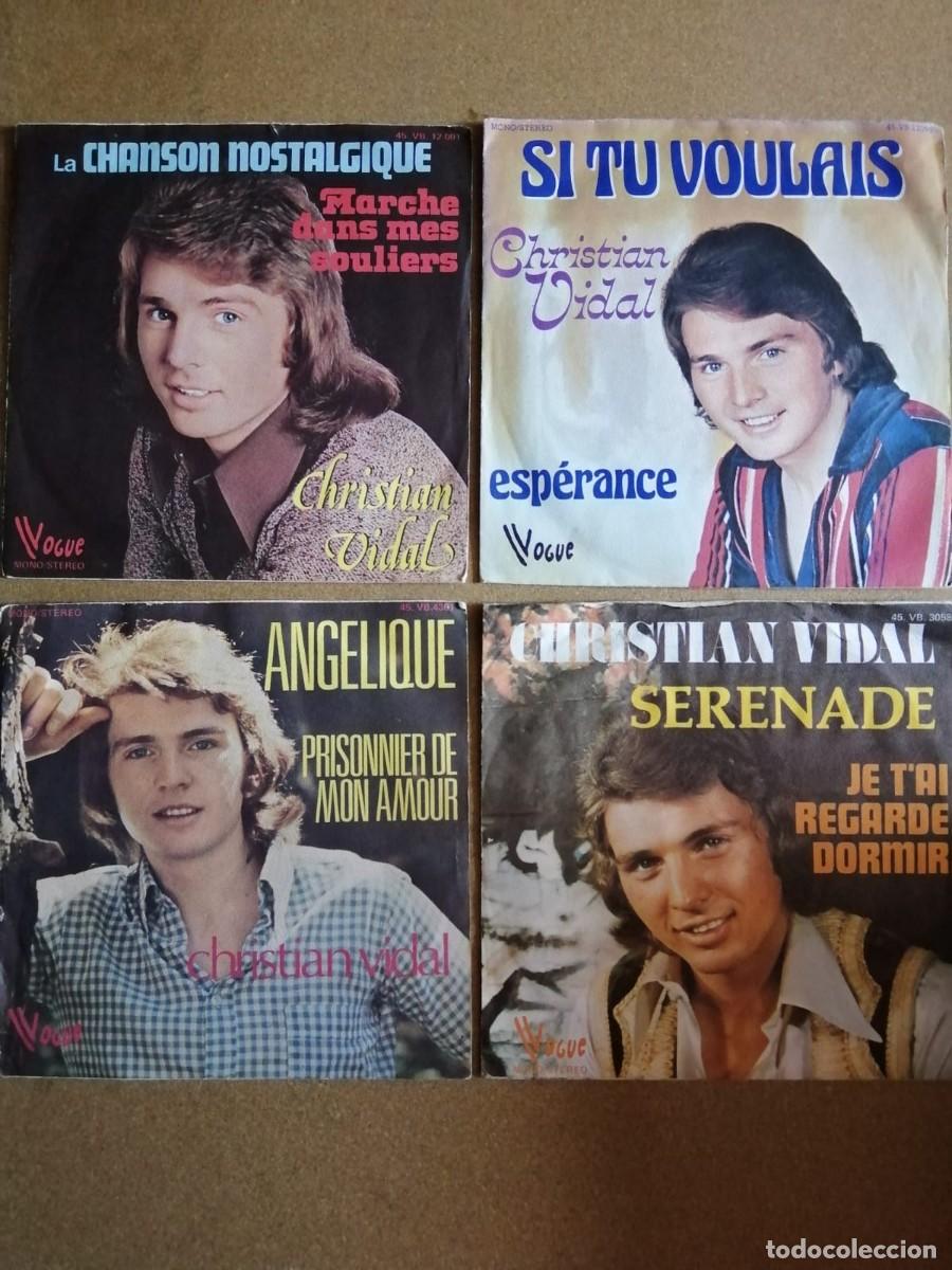 Discos de vinilo: CUATROS DISCO SINGLE. CHRISTIAN VIDAL - Foto 1