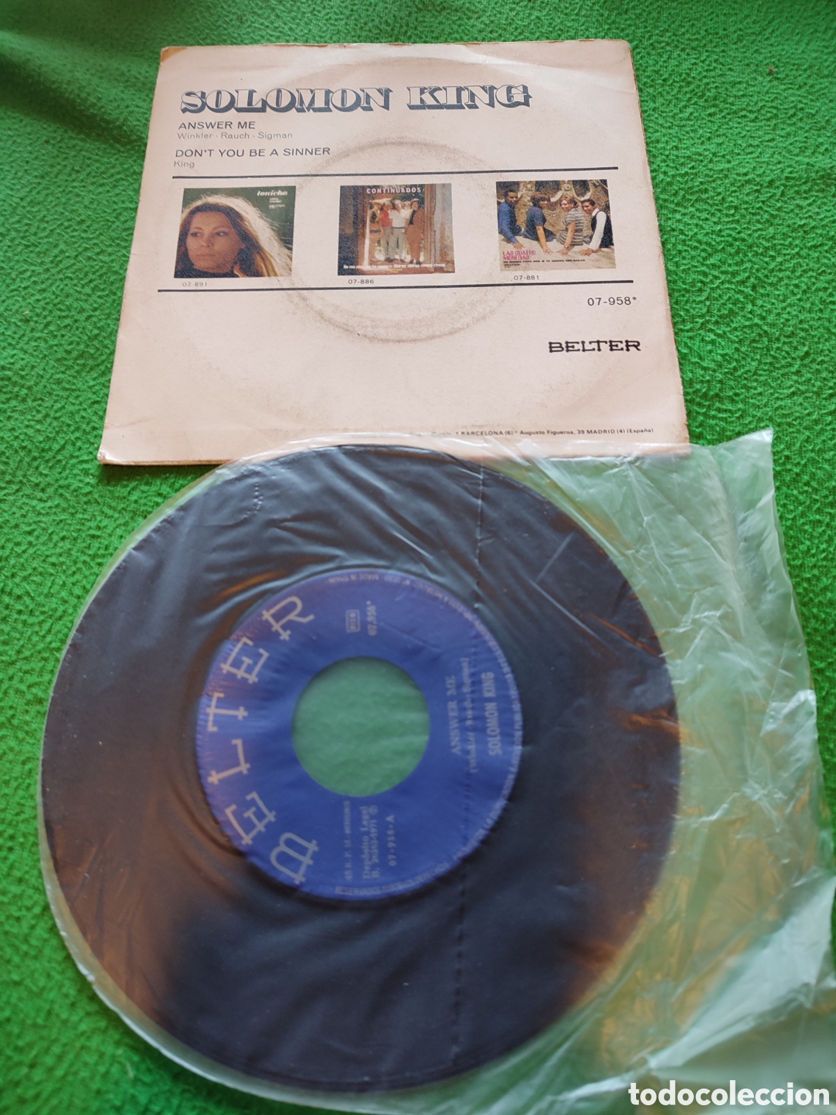 Discos de vinilo: Salom&oacute;n King - Answer me - Foto 2