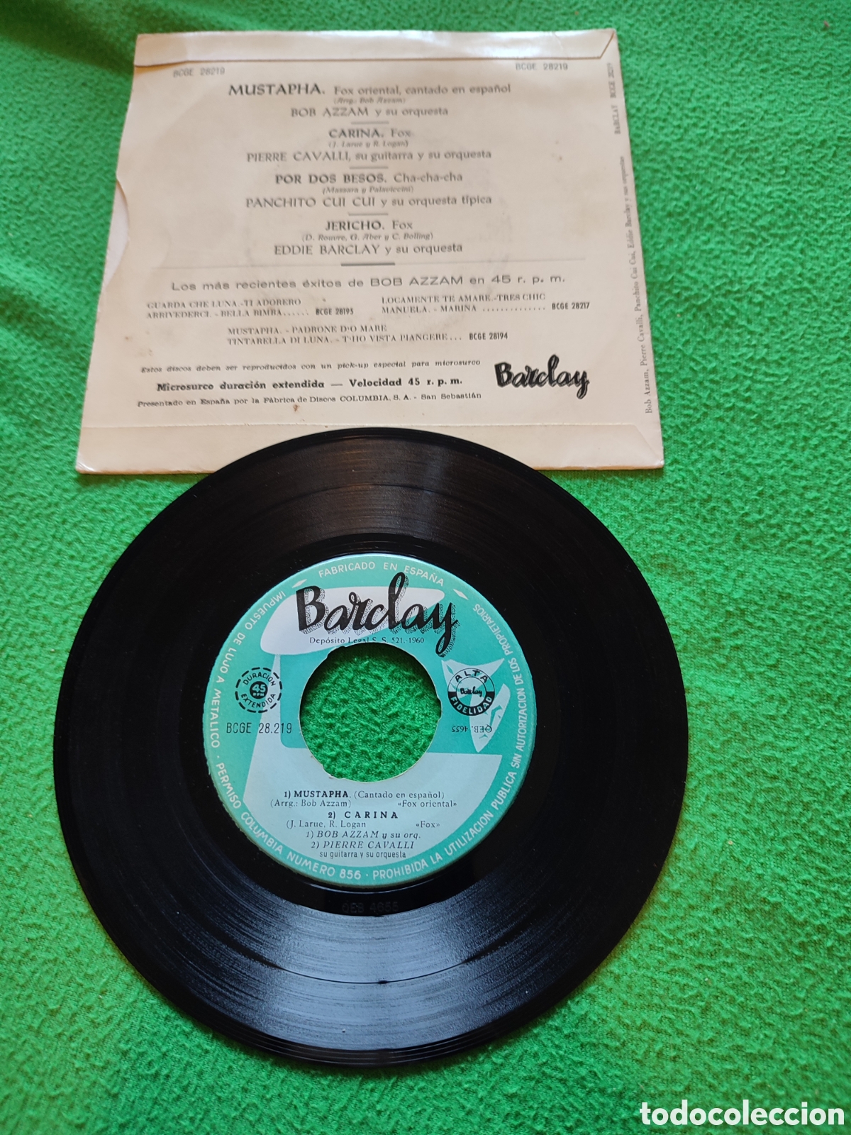 Discos de vinilo: Bob Azzan y varios - Mustapha + 3 - Foto 2