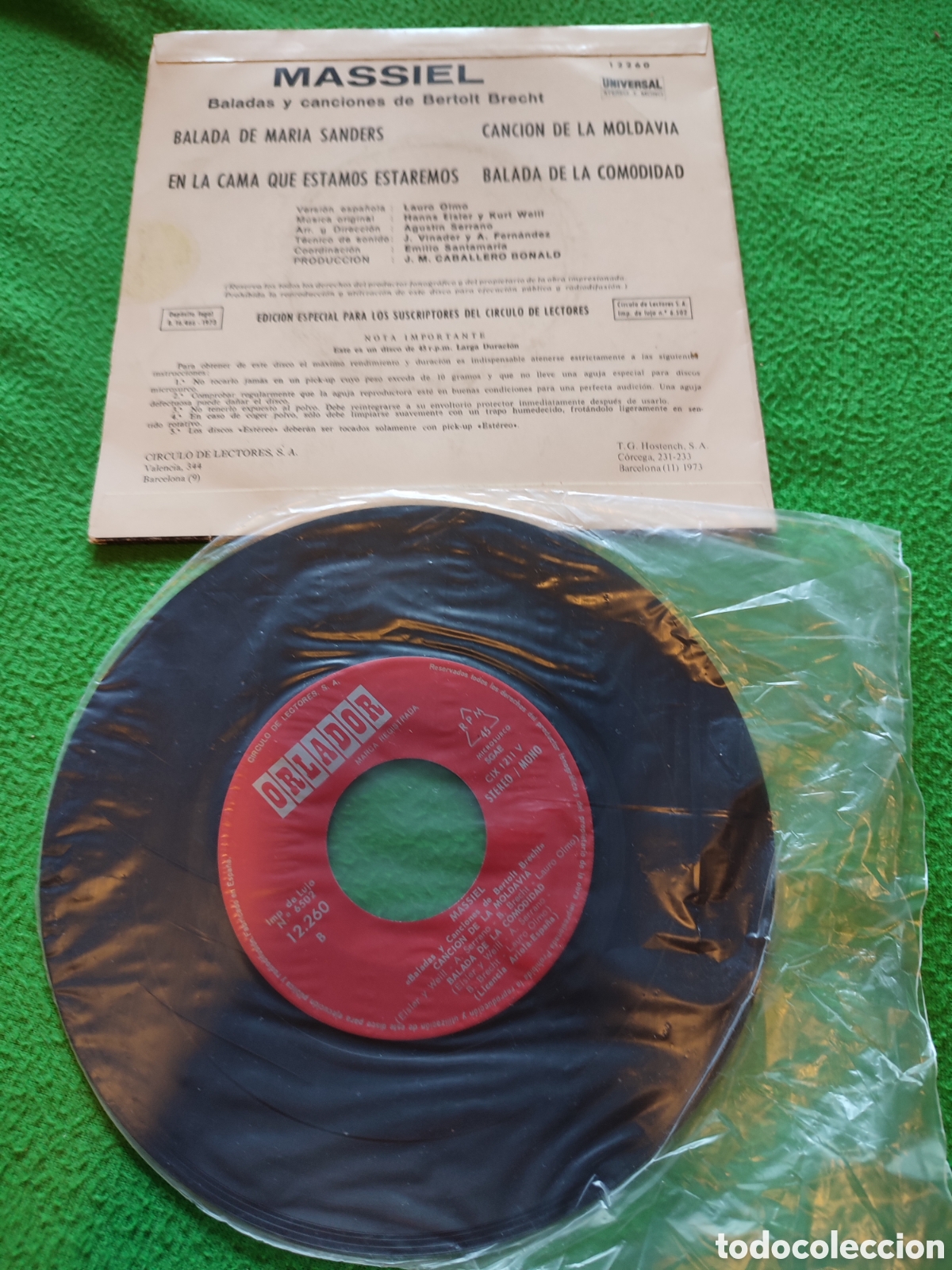 Discos de vinilo: Massiel - Balada de Mar&iacute;a Sanders - 3 - Foto 2