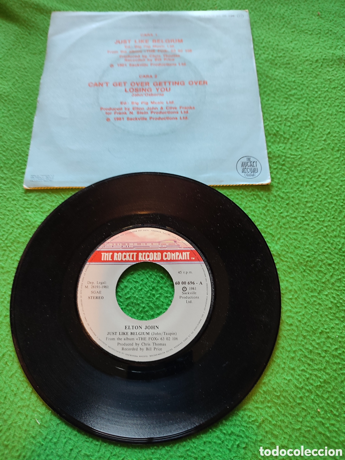 Discos de vinilo: Elton John - Just like belgium - Foto 2