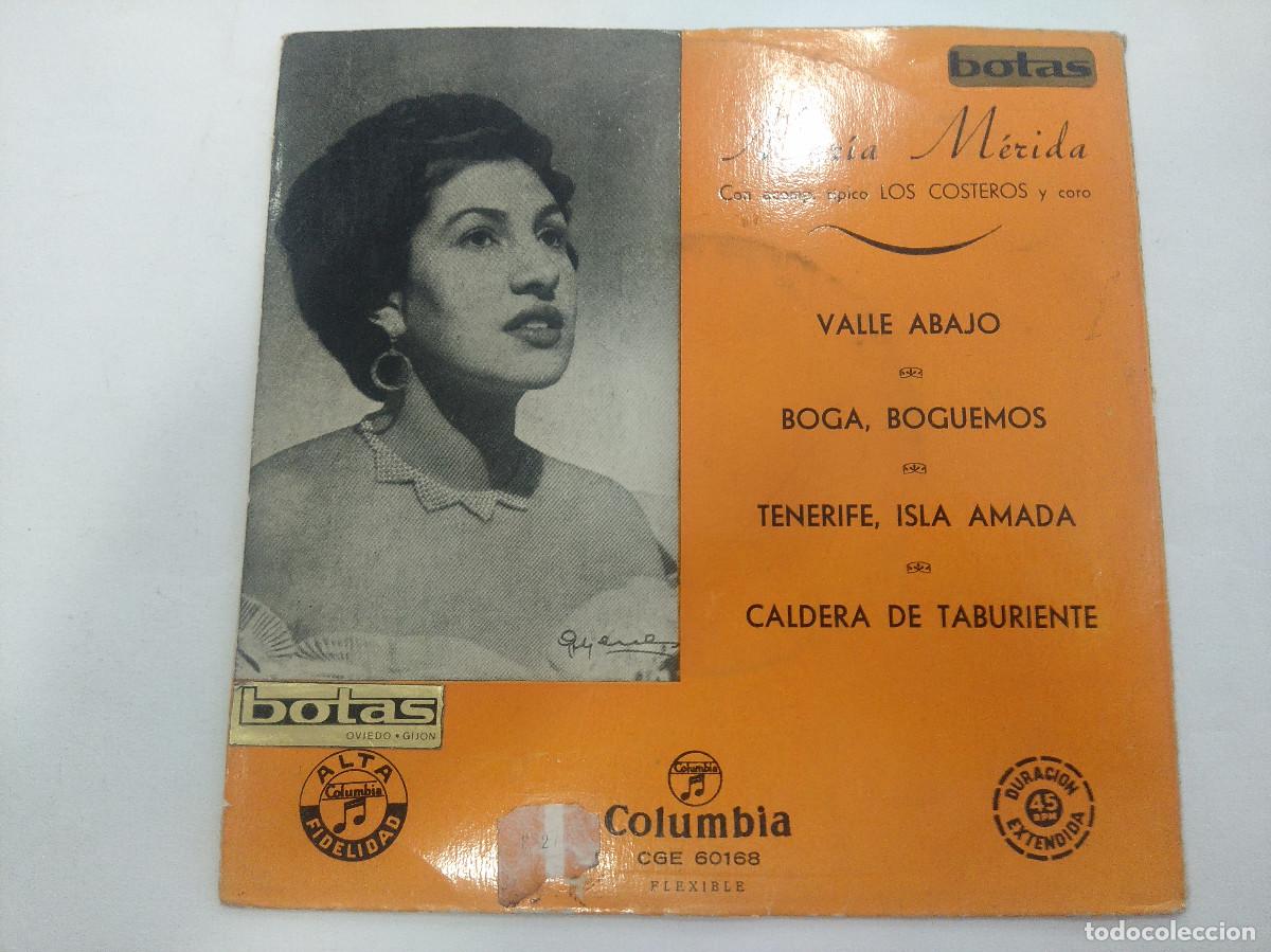 Discos de vinilo: MARIA MERIDA -LOS COSTEROS/VALLE ABAJO/SINGLE. - Foto 1