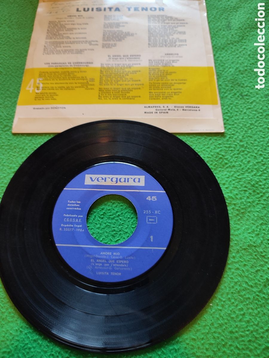 Discos de vinilo: Luisita Tenor - Amore mio + 3 - Foto 2
