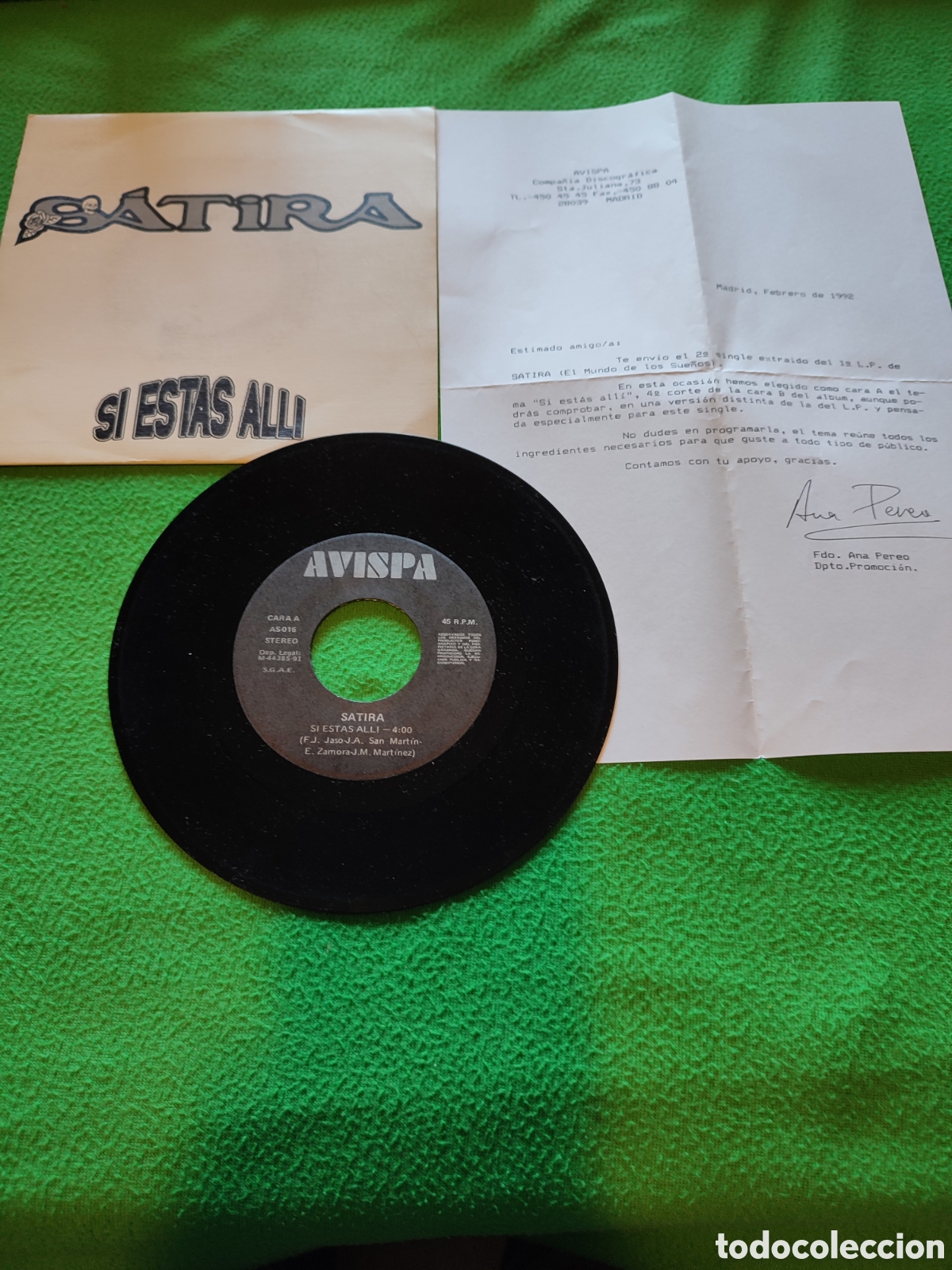Discos de vinilo: S&aacute;tira - Si est&aacute;s alli - Foto 3